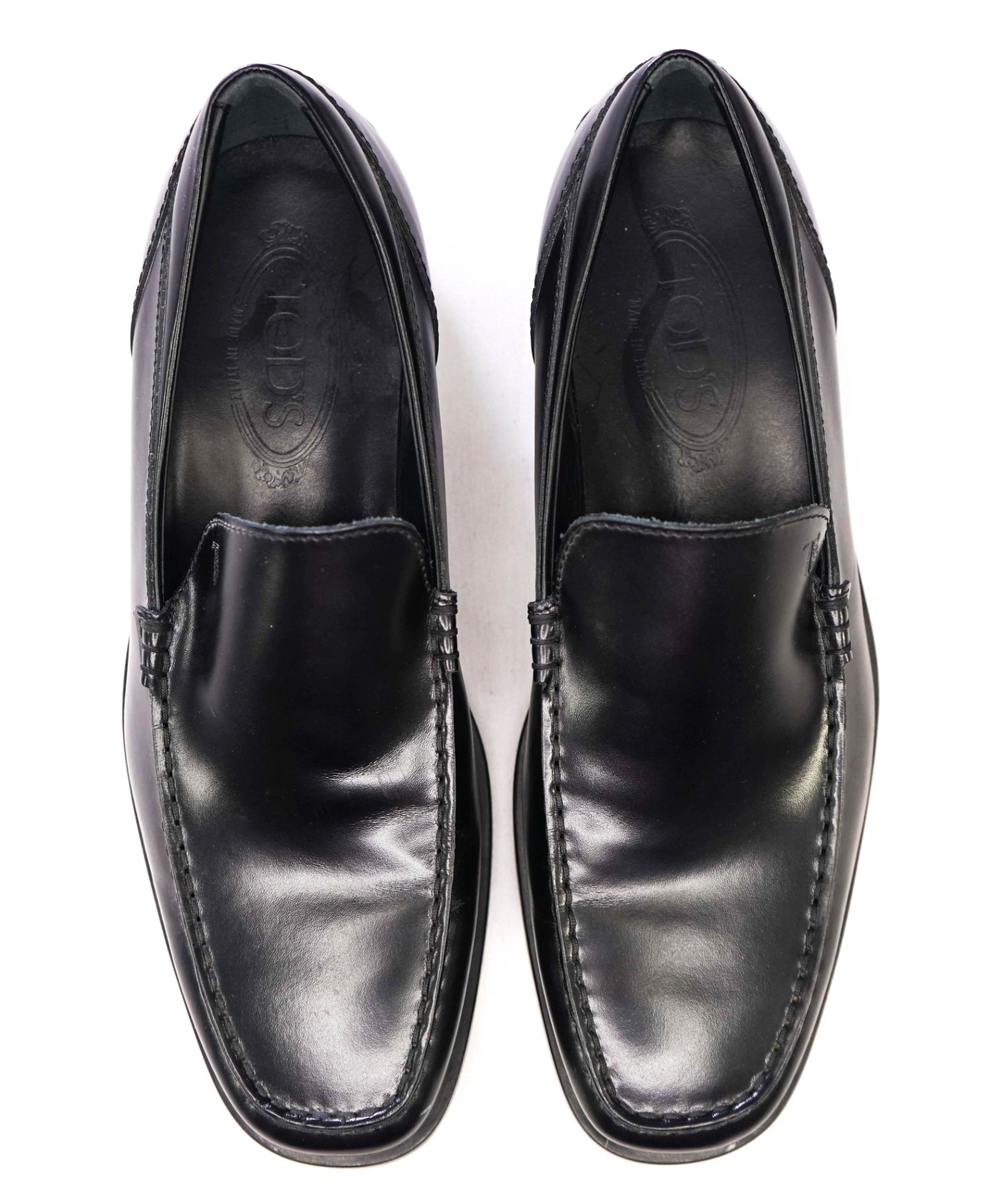 $795 Tod's Black Leather Driving Detail Loafers US 7 (6UK)