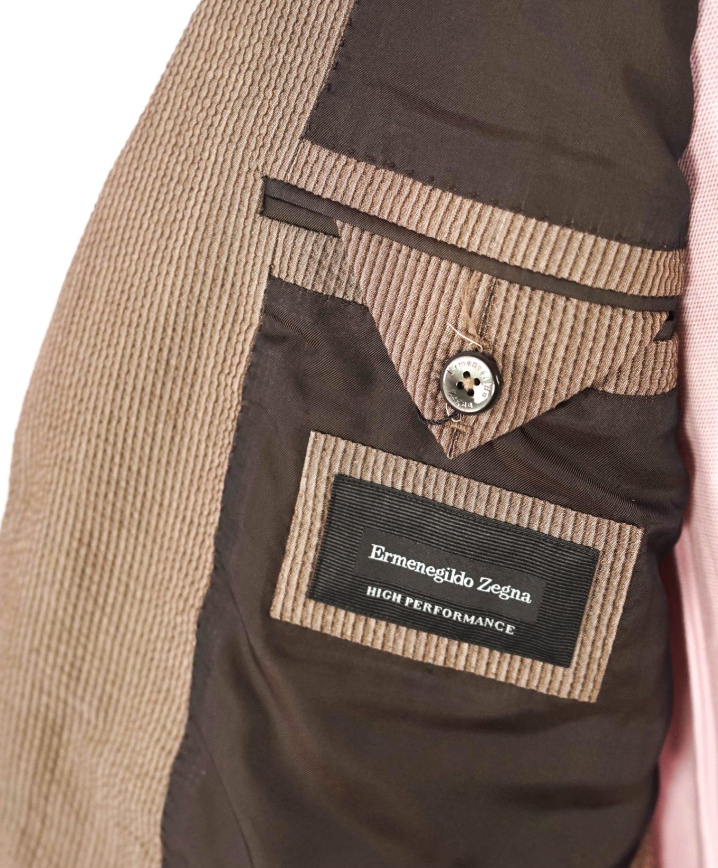 $3,290 ZEGNA "High Performance" Seersucker Wool/Silk Blazer 42R