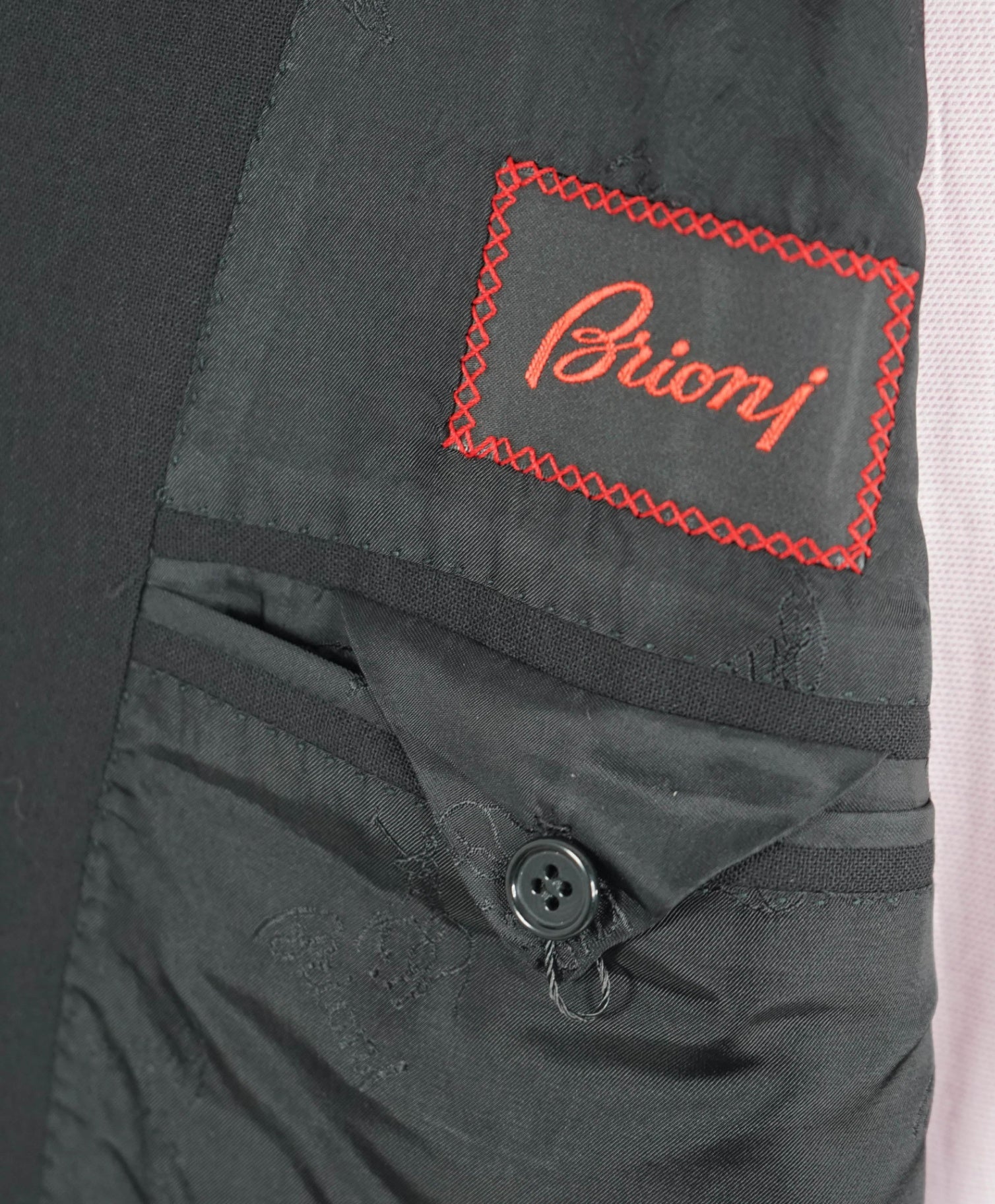 $4,800 BRIONI Solid Black 2/3 Btn Roll Lapel Wool Blazer 52R