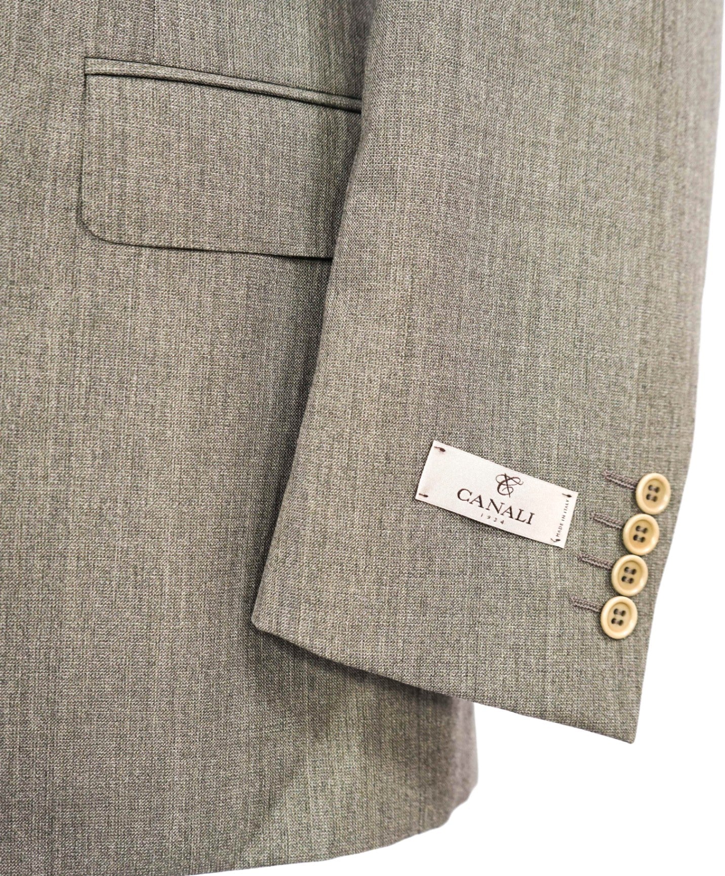 $1,495 CANALI Sage Green Wool 2-Btn Blazer 40R