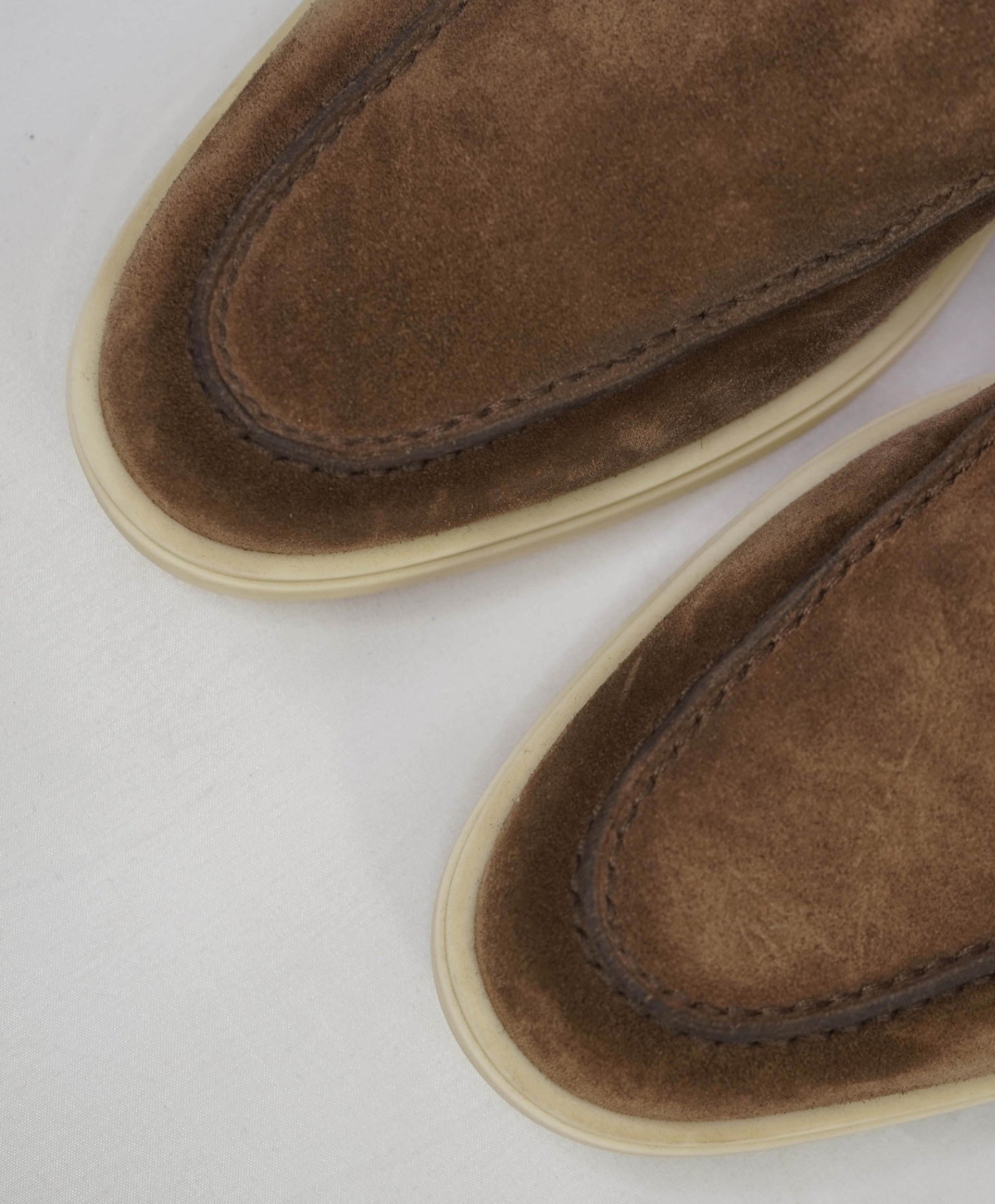 $850 Santoni Brown "SUMMER WALK" Suede Loafers US 8 (7UK)