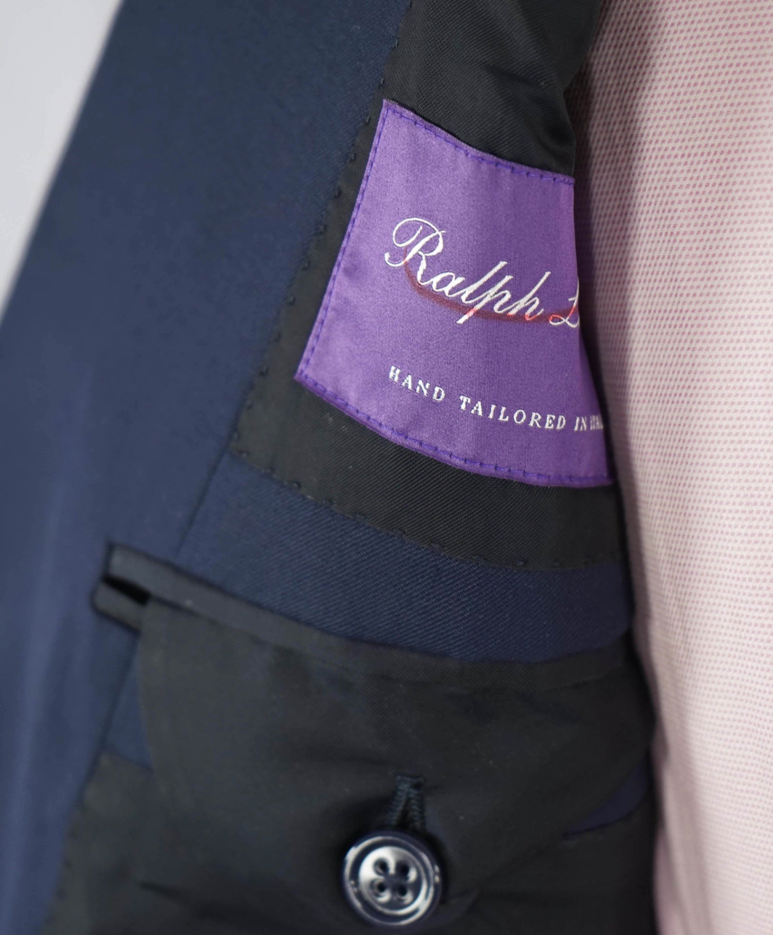 $2,395 RALPH LAUREN PURPLE LABEL - Gold Button Classic Blazer -38R