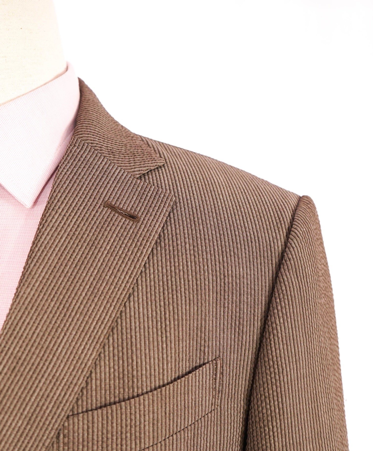 $3,290 ZEGNA "High Performance" Seersucker Wool/Silk Blazer 42R