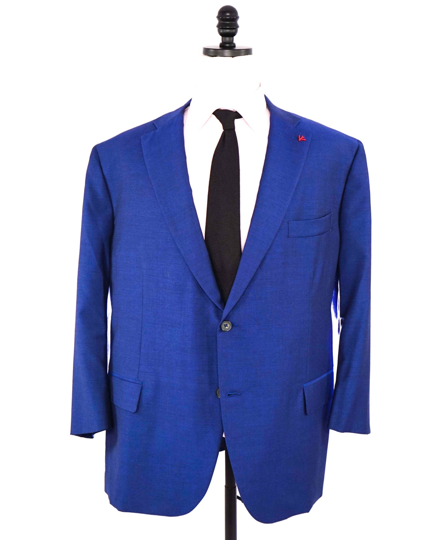 $6,500 ISAIA Solid Royal Blue CUSOTM MADE Wool/Mohair Blazer 50S US