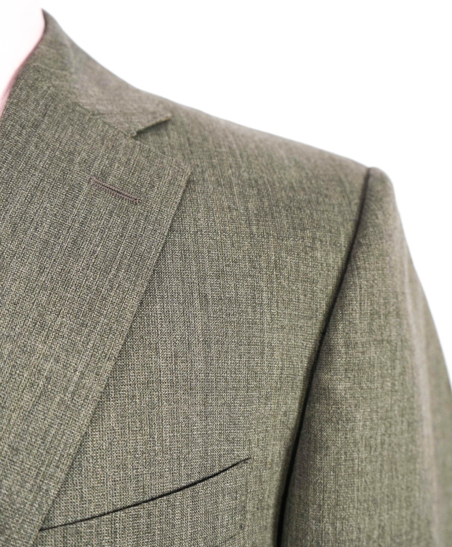 $1,495 CANALI Sage Green Wool 2-Btn Blazer 40R