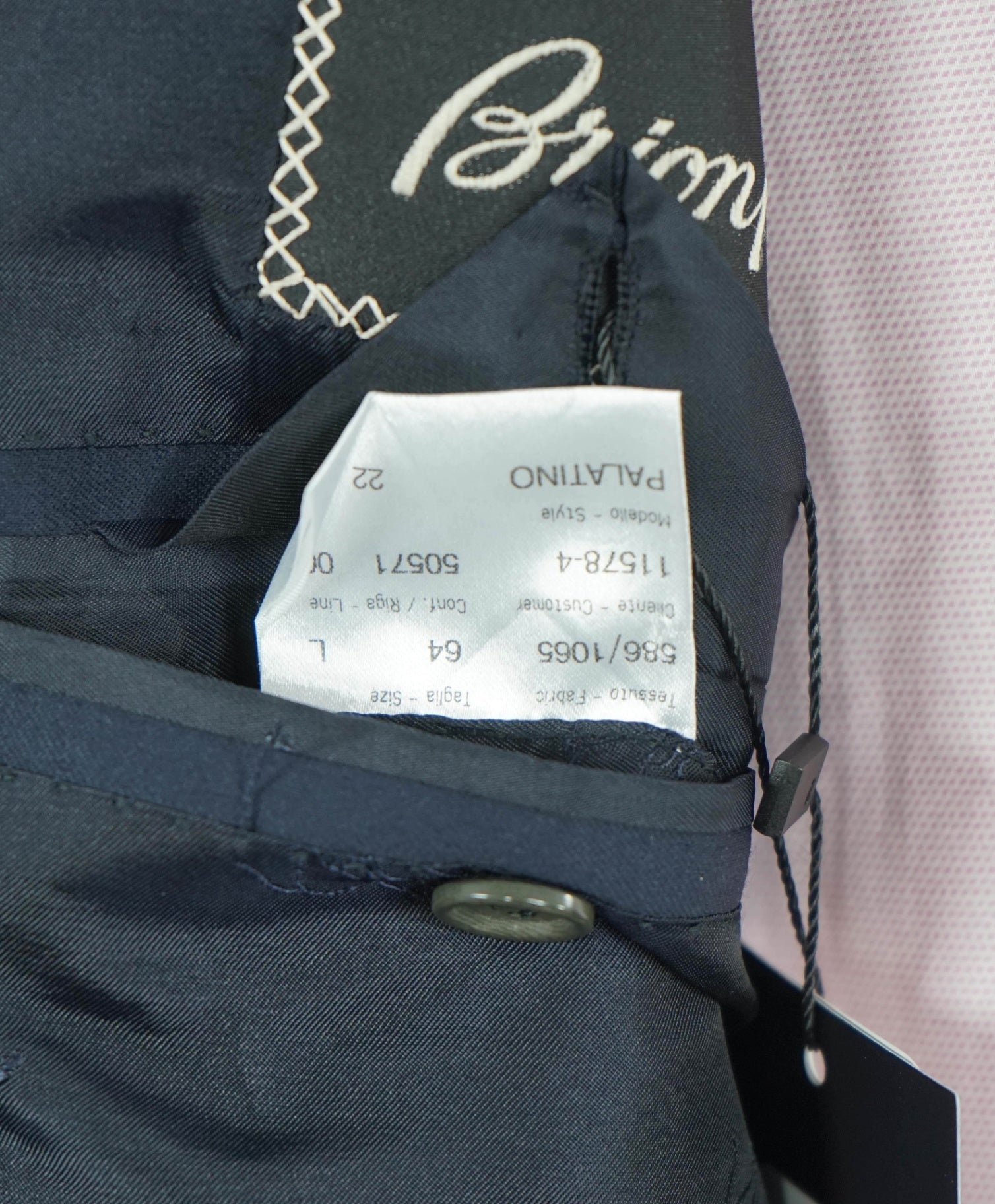 $4,800 BRIONI Solid Navy Blue Wool Blazer 54L