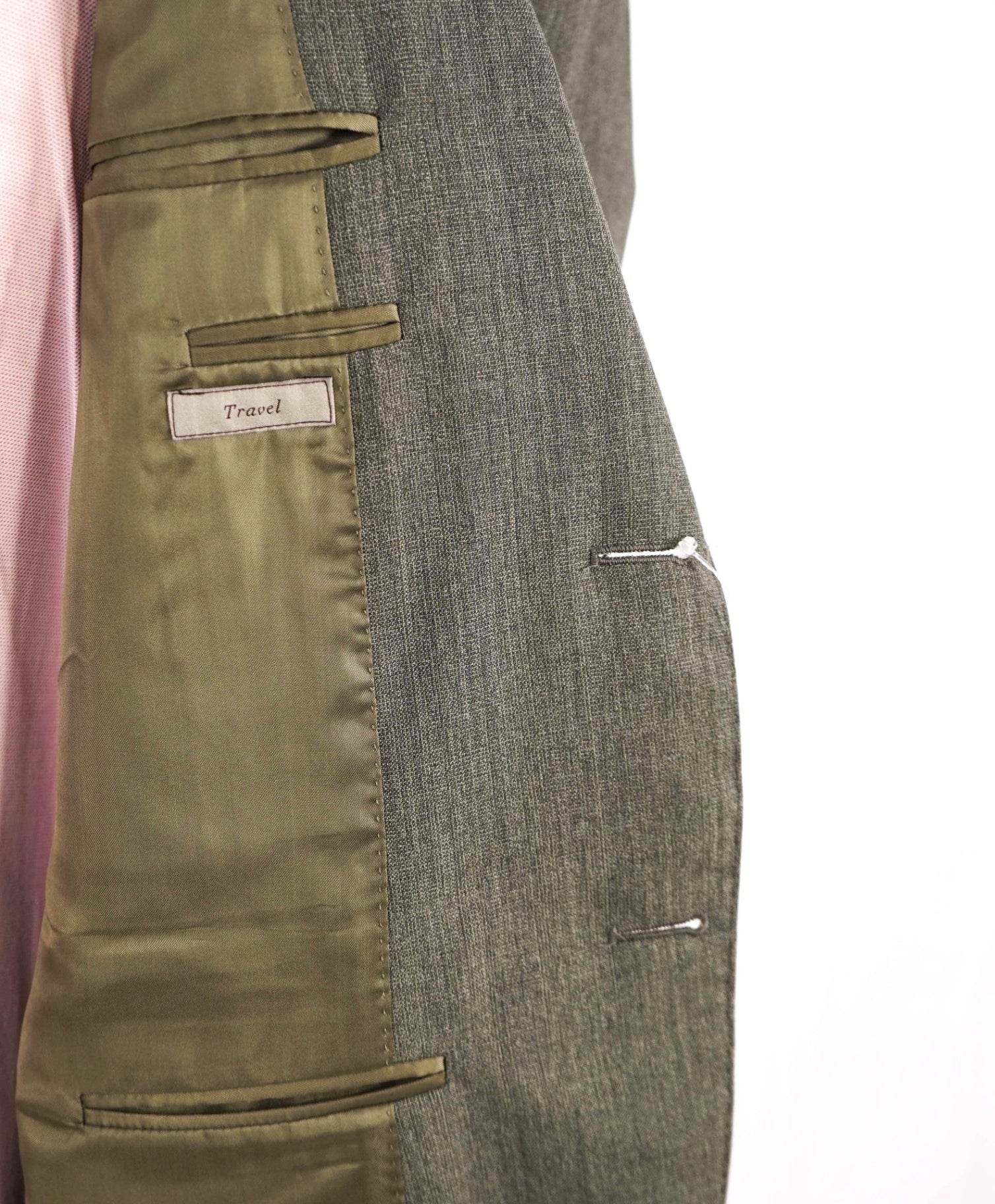 $1,495 CANALI Sage Green Wool 2-Btn Blazer 40R