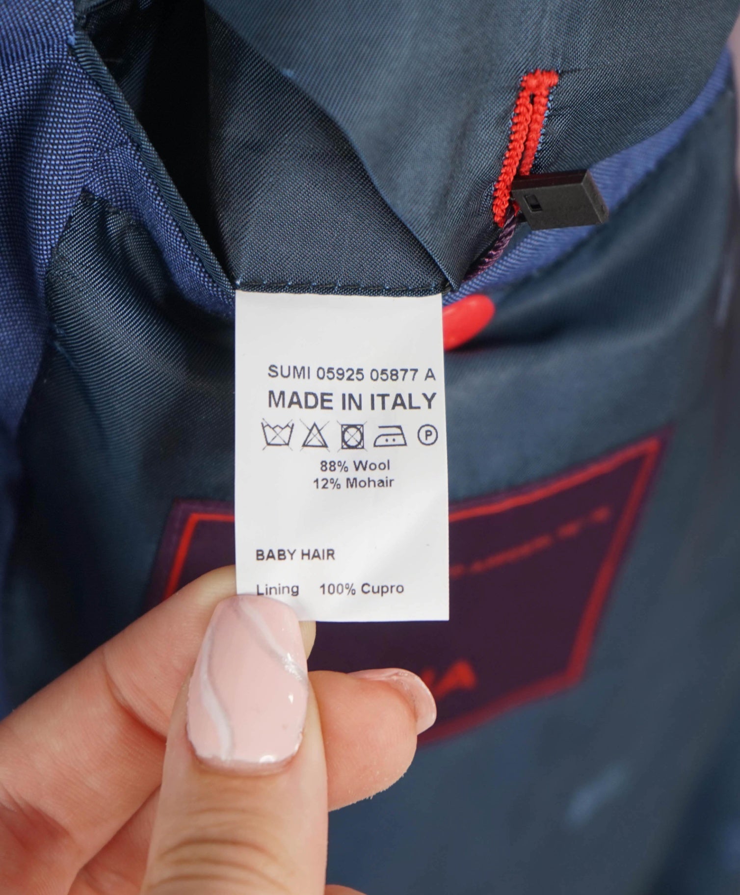 $6,500 ISAIA Steel Blue CUSOTM MADE Wool/Mohair Blazer 50S US