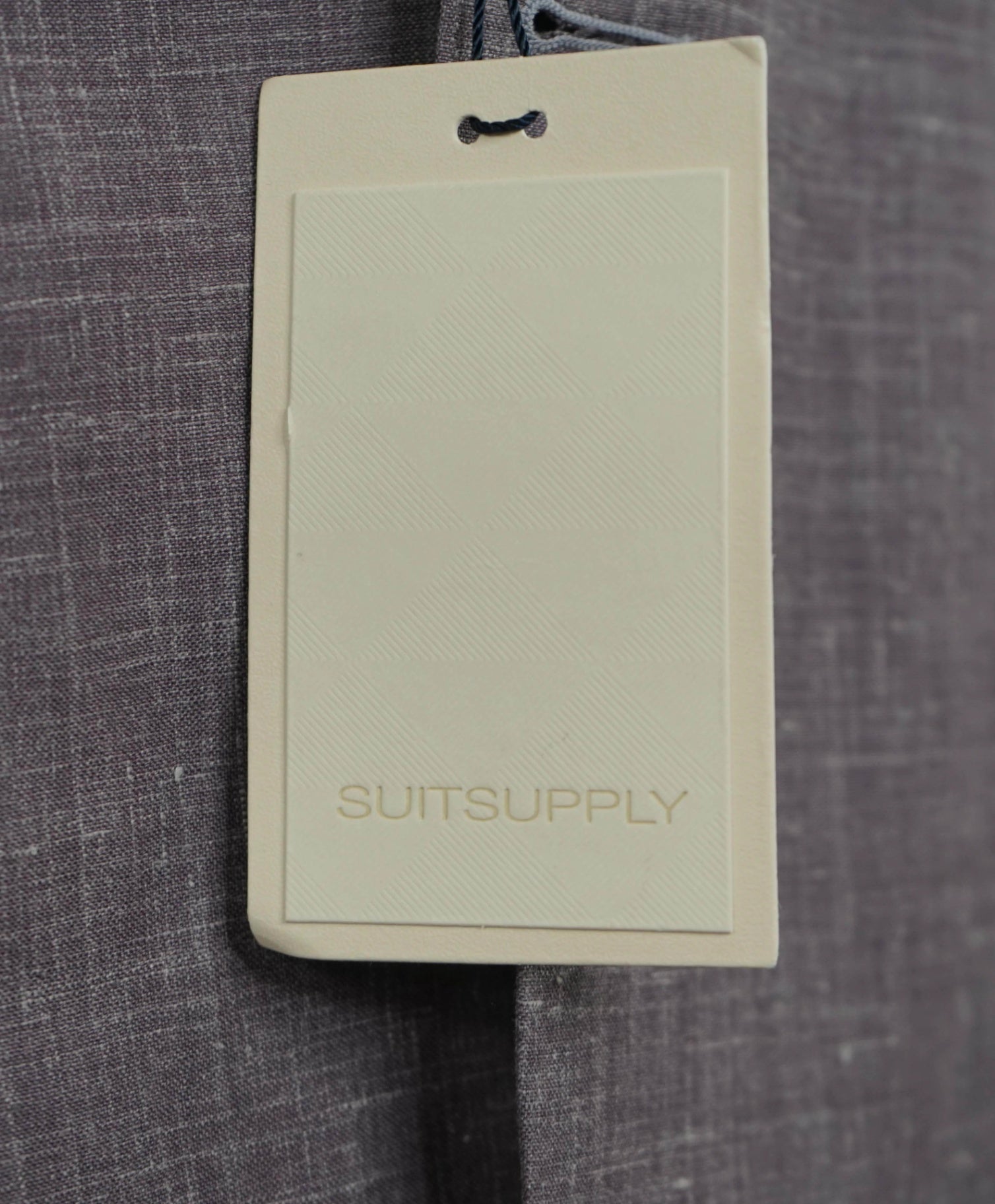 $859 SuitSupply - Textured Purple 3-Btn Wool/Silk/Linen Suit - 46L
