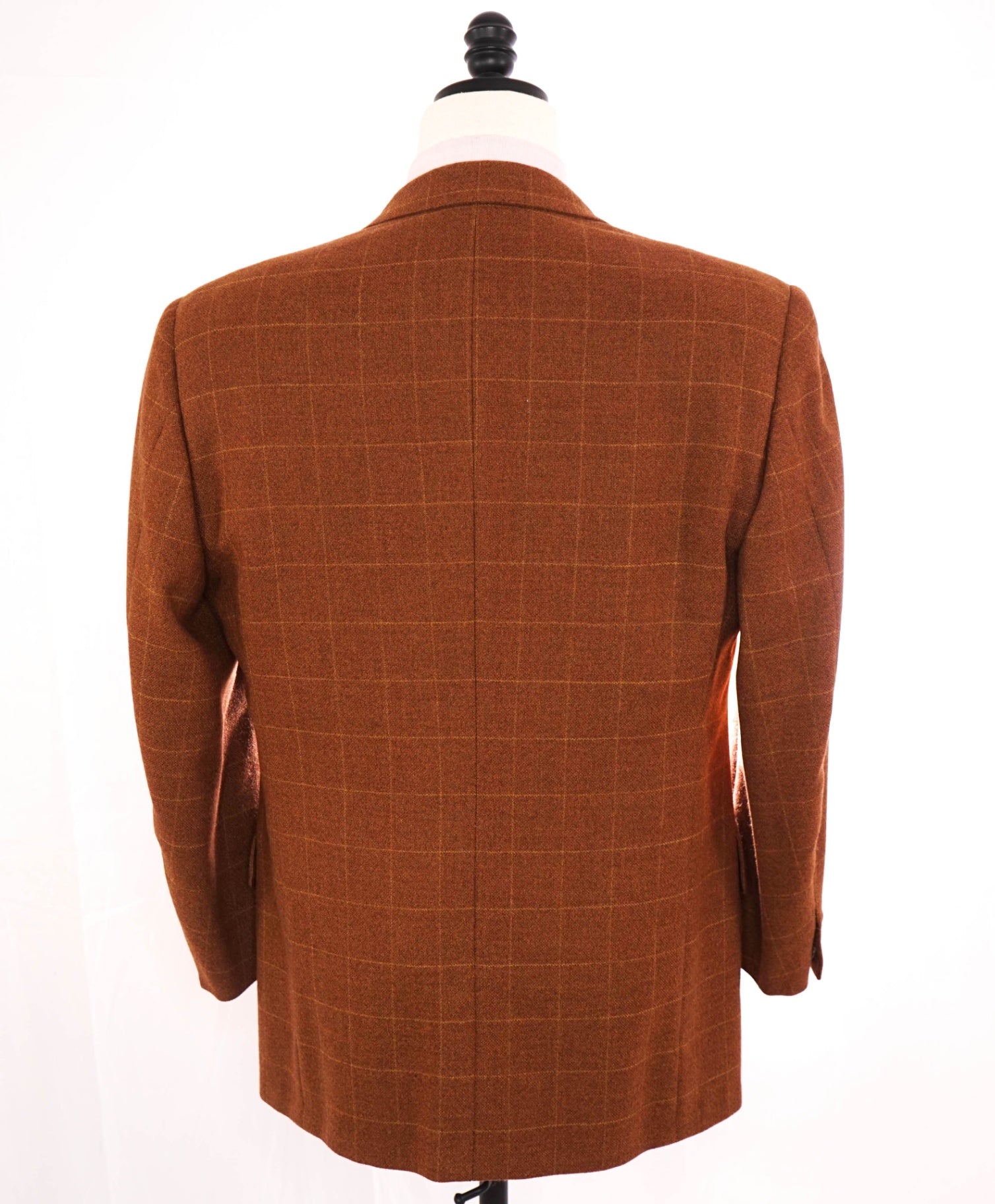 VINTAGE Corneliani - Brown Windowpane Wool/Cashmere Blazer - 40R