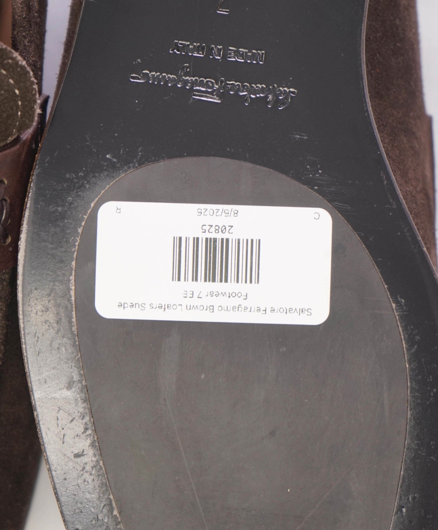 $850 Salvatore Ferragamo - Brown Loafers Suede Footwear - 7 EE