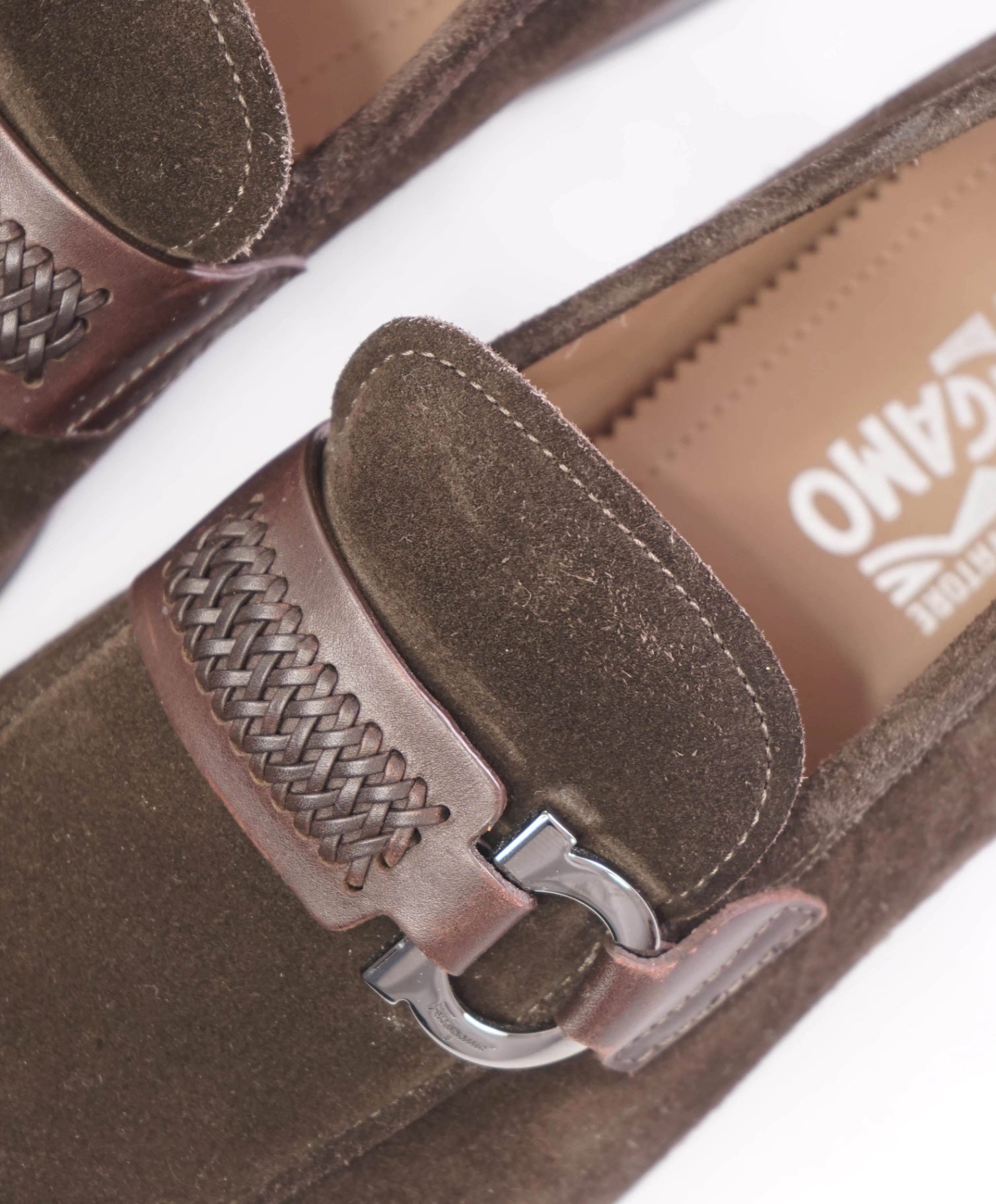 $850 Salvatore Ferragamo - Brown Loafers Suede Footwear - 7 EE