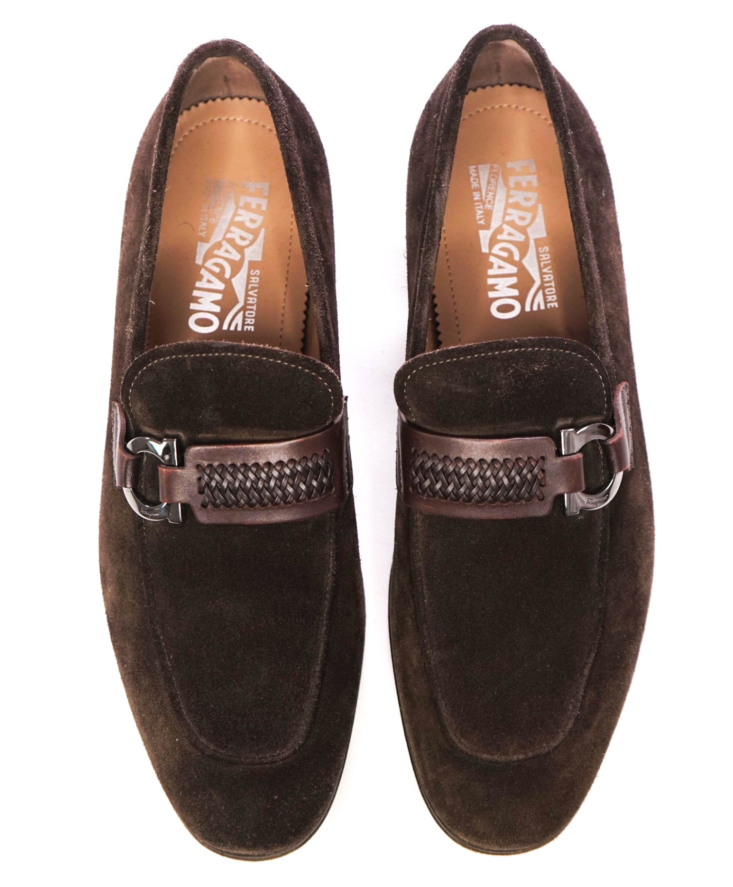 $850 Salvatore Ferragamo - Brown Loafers Suede Footwear - 7 EE