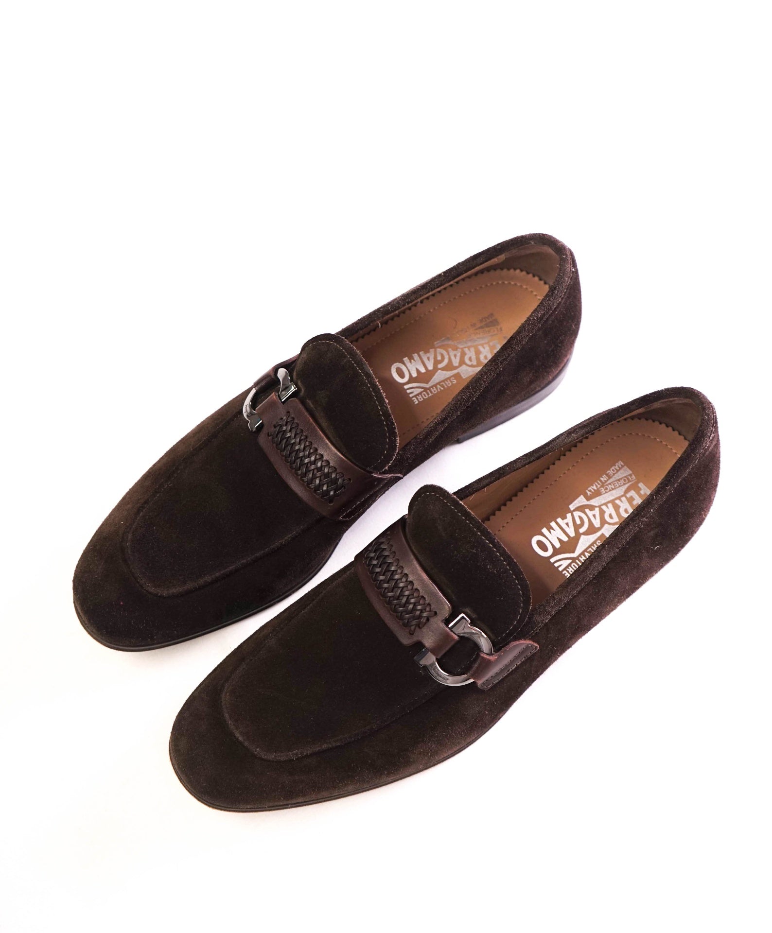 $850 Salvatore Ferragamo - Brown Loafers Suede Footwear - 7 EE