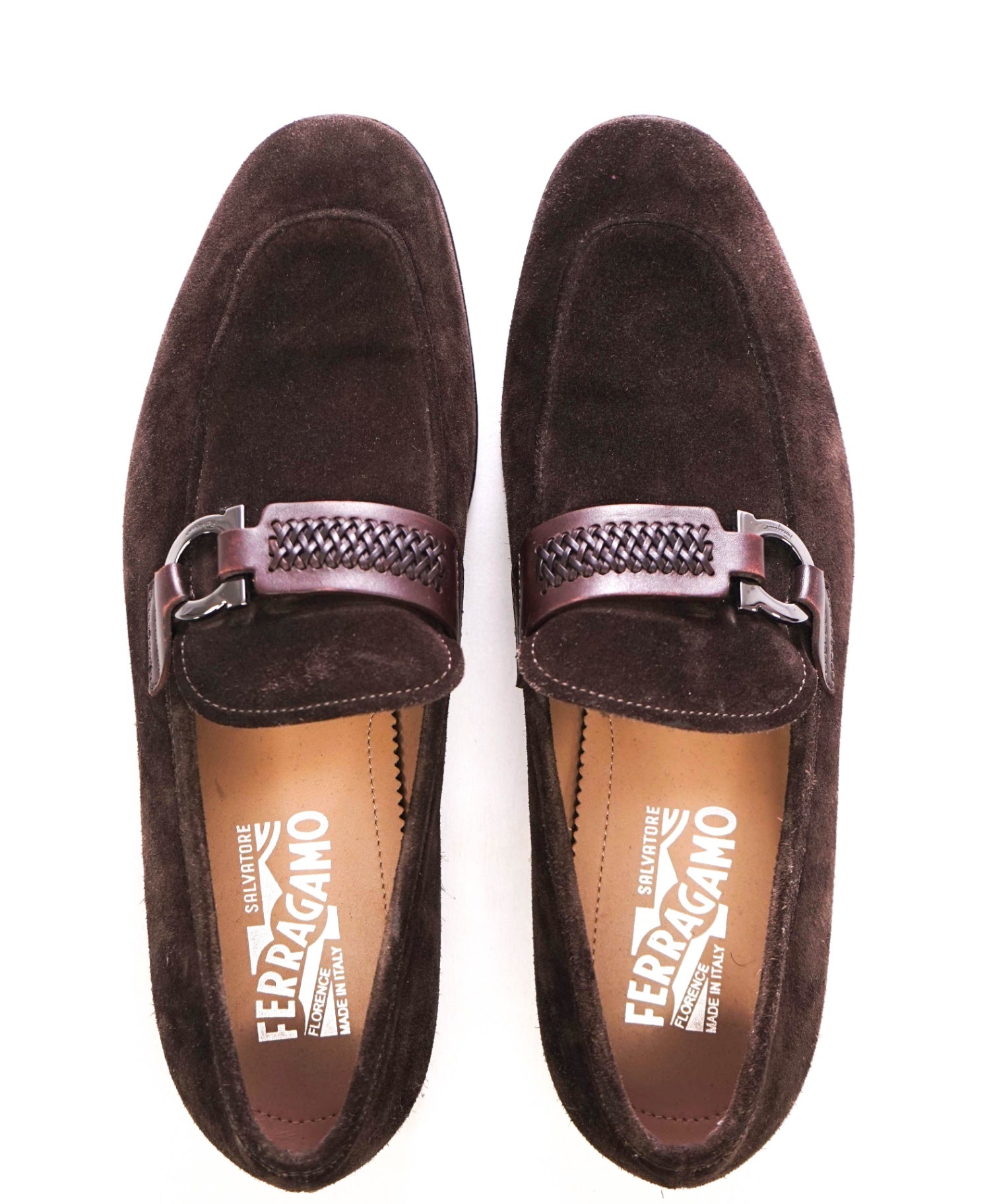 $850 Salvatore Ferragamo - Brown Loafers Suede Footwear - 7 EE