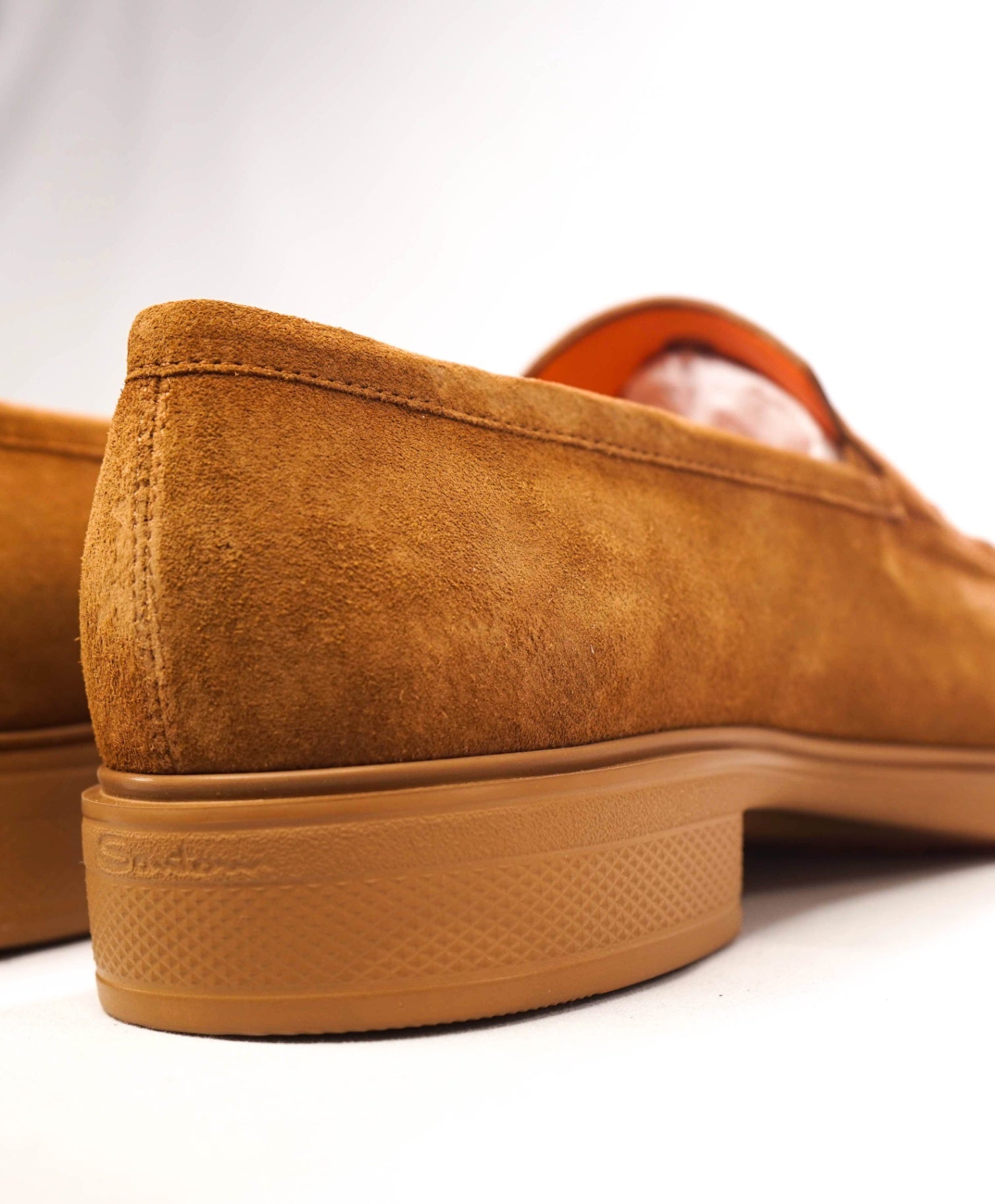 $750 SANTONI "Easy" Light Brown Sand Suede Loafers US 9 (UK8)