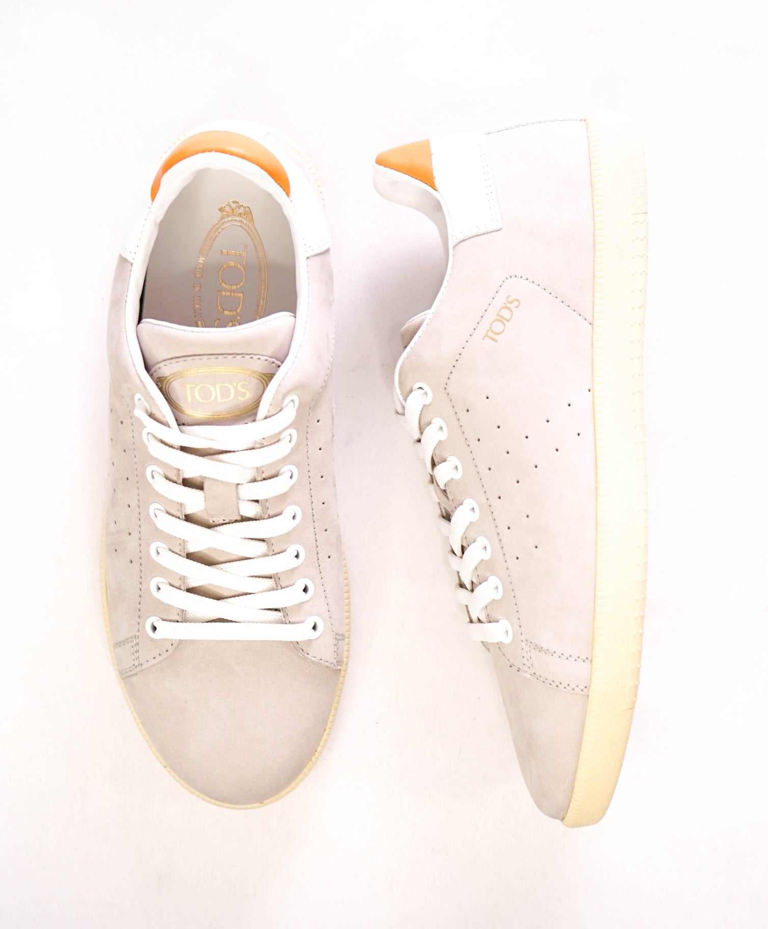$700 TOD'S - Grey "T" Logo Sneakers Suede - US 7 (6UK)
