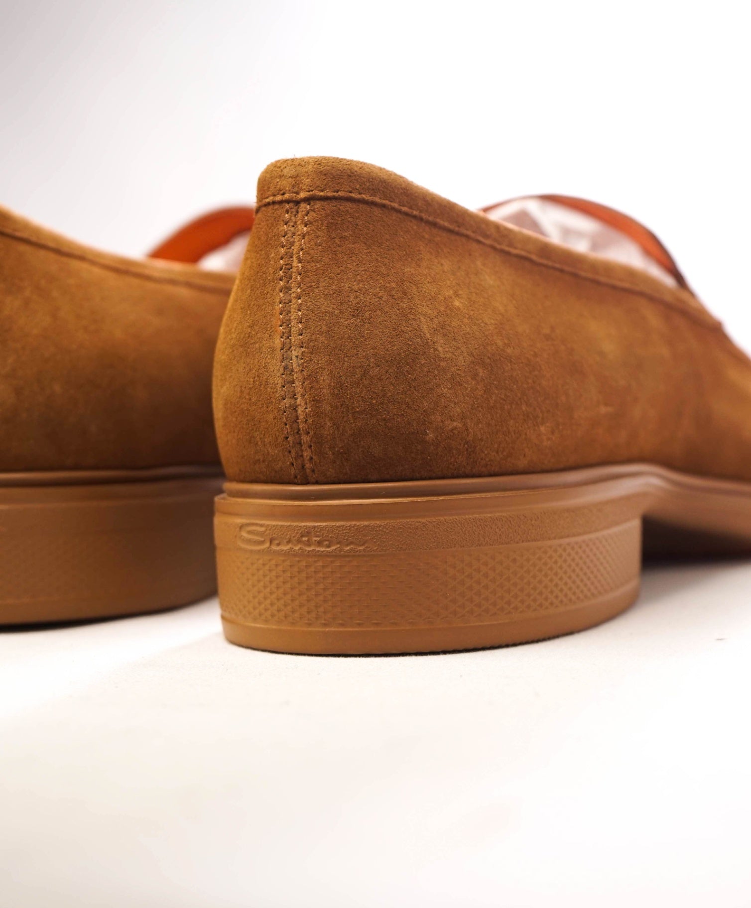 $750 SANTONI "Easy" Light Brown Sand Suede Loafers US 12 (UK11)