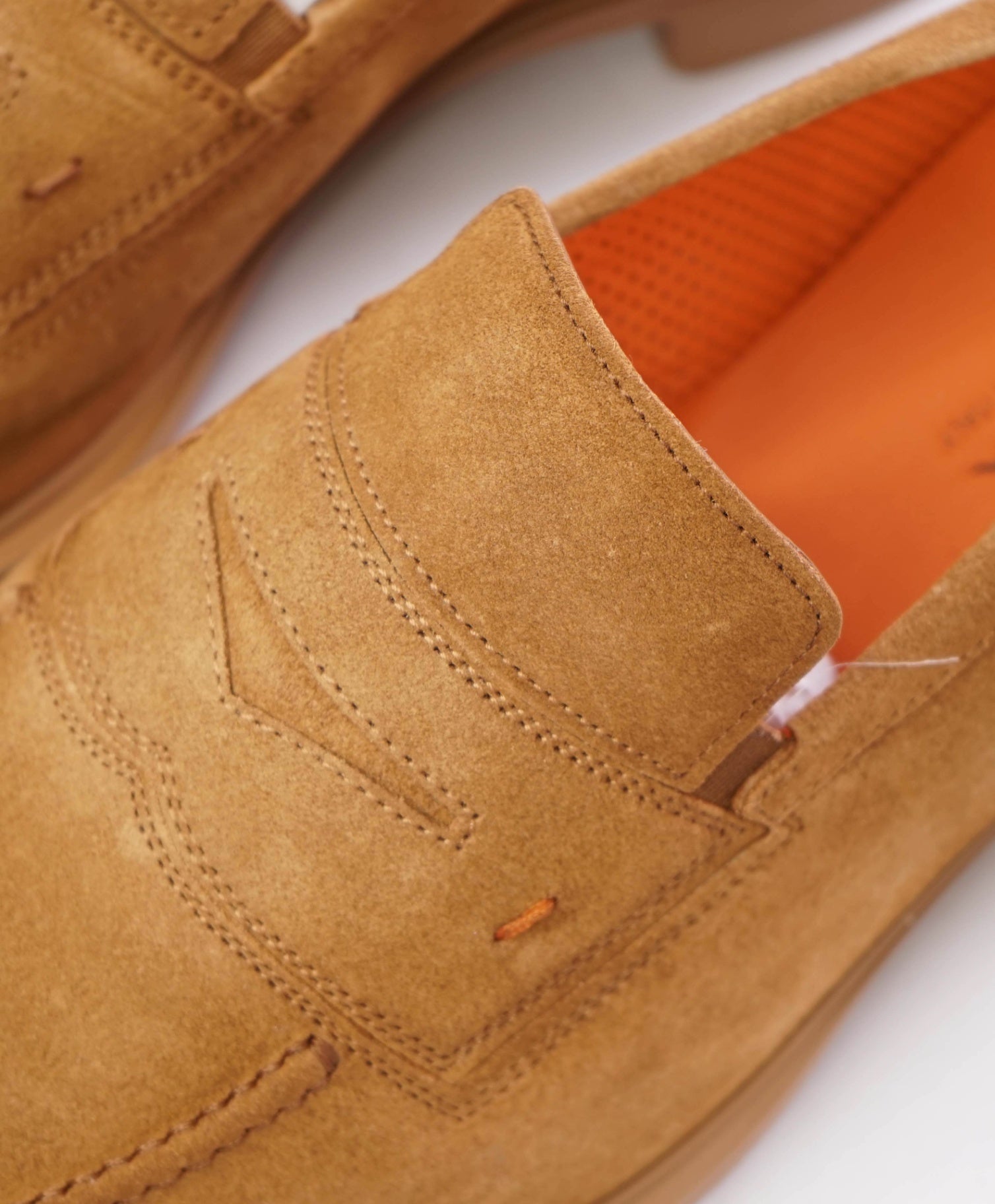 $750 SANTONI "Easy" Light Brown Sand Suede Loafers US 12 (UK11)
