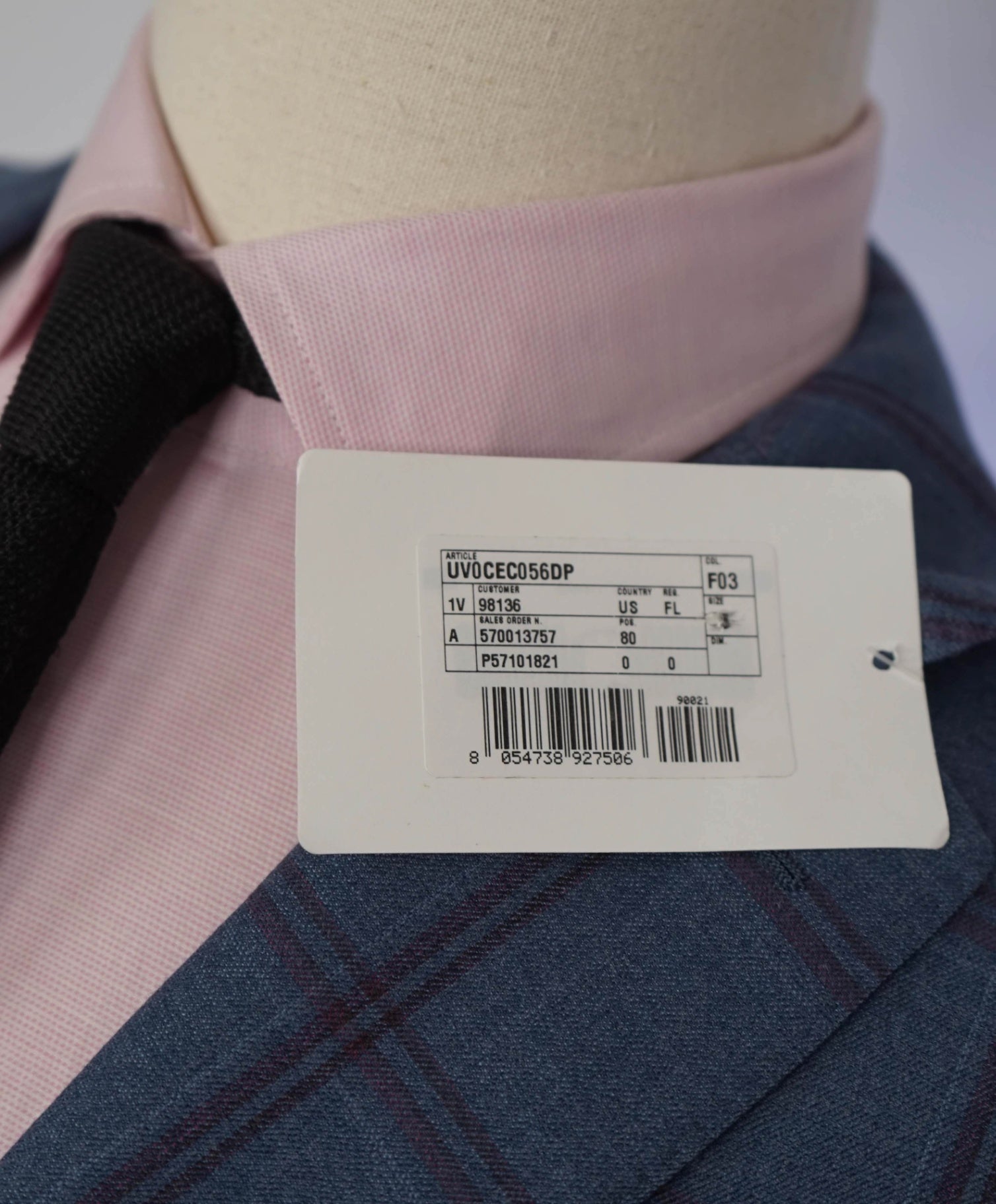 $1,850 Canali - Blue/Purple Plaid Wool 2-Btn Blazer - 40R