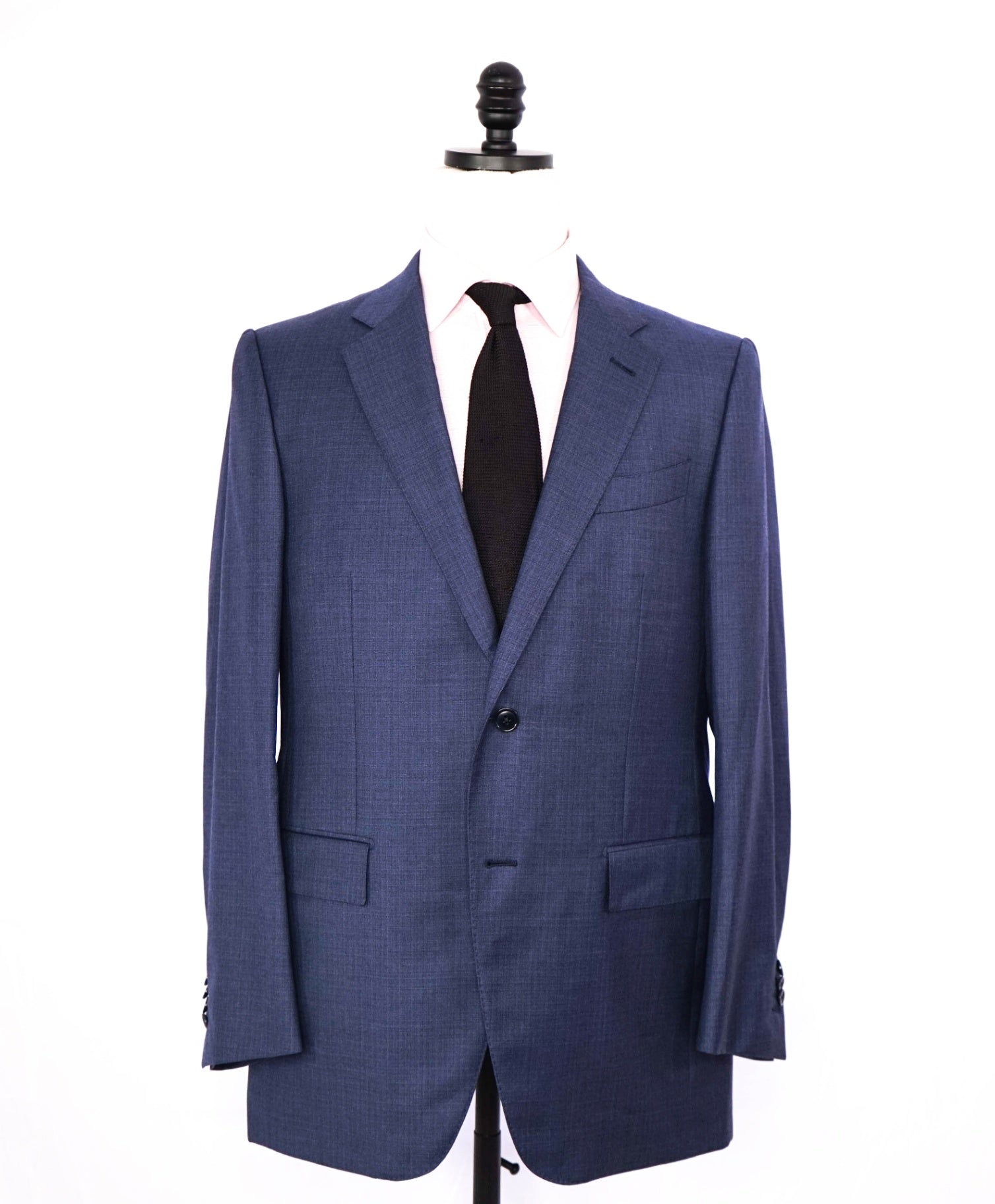 $3,250 ZEGNA - "MULTISEASON" Semi-Lined Blue Wool Suit - 42R