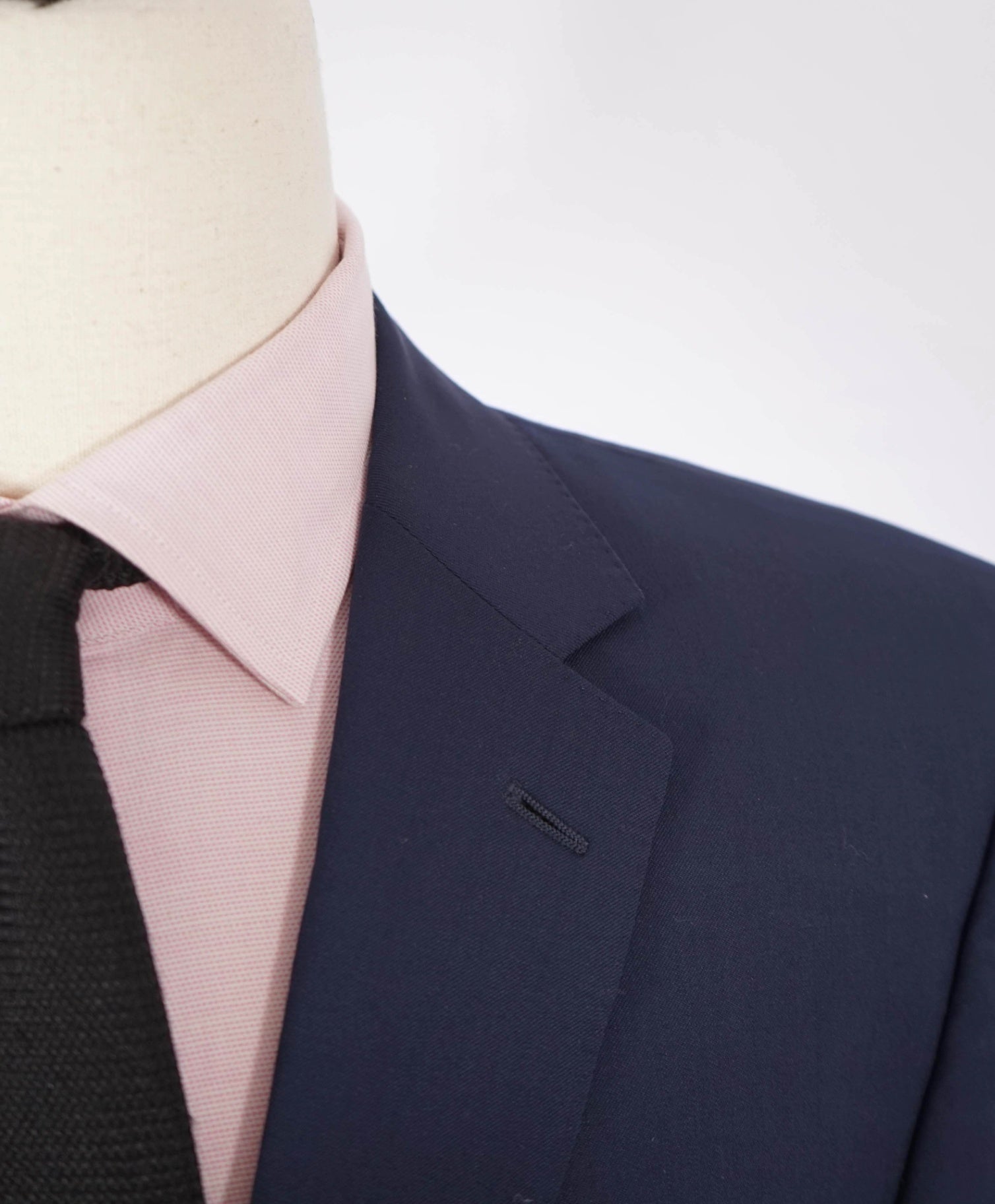 $2,395 Ralph Lauren Purple Label - Solid Navy Blue Wool Blazer - 42L