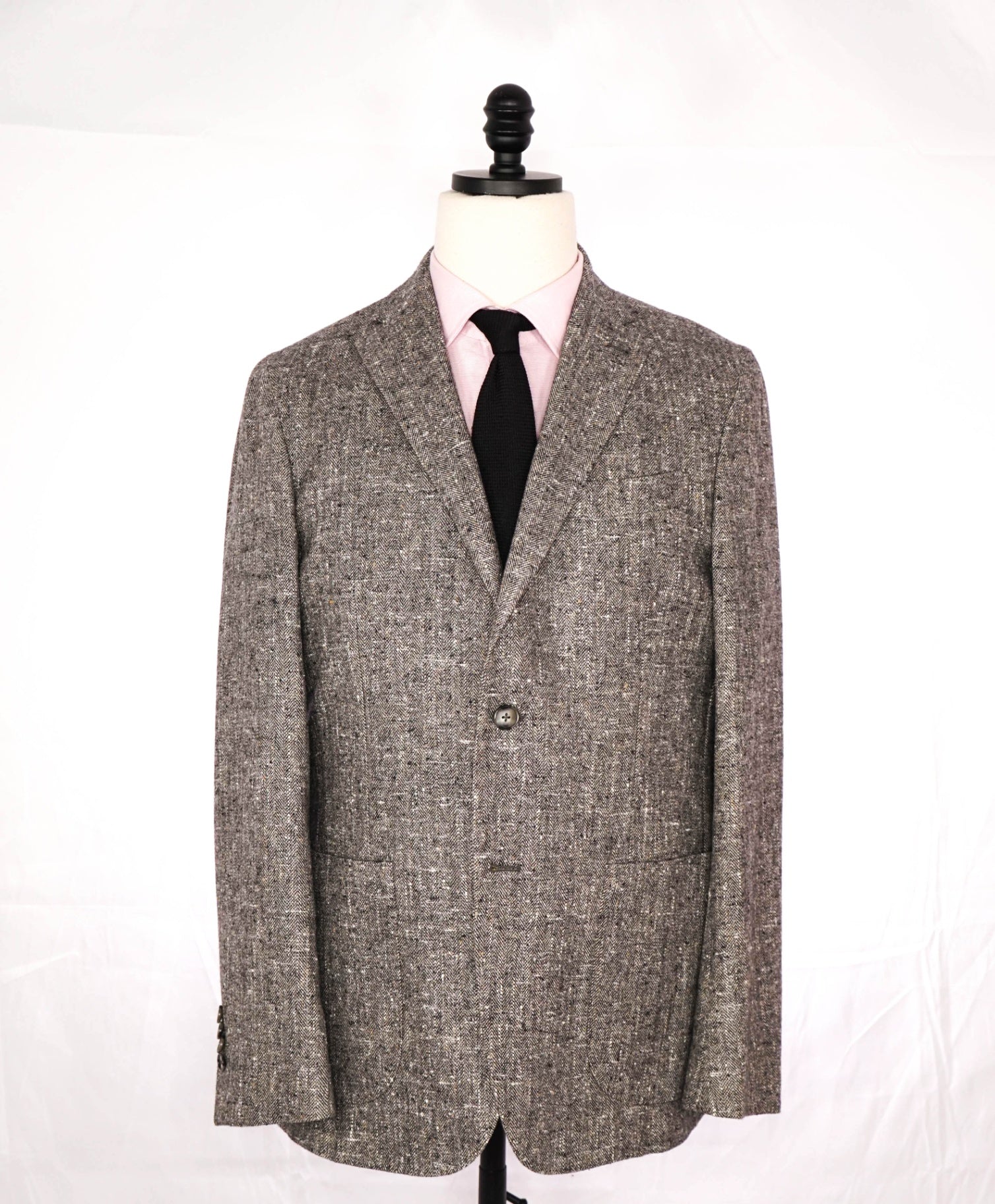 $995 Saks Fifth Avenue - Gray Twill Silk/Wool/Cashmere Blazer - 40R