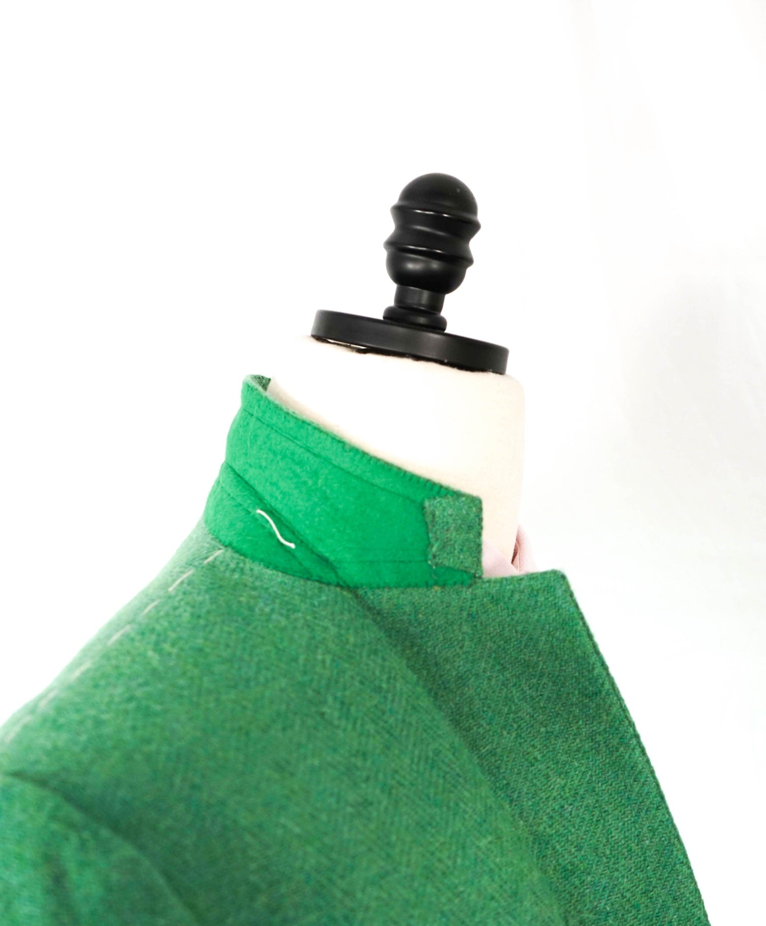 $2,895 Ralph Lauren Purple Label - Green Herringbone Wool/Alpaca Blazer- 42R
