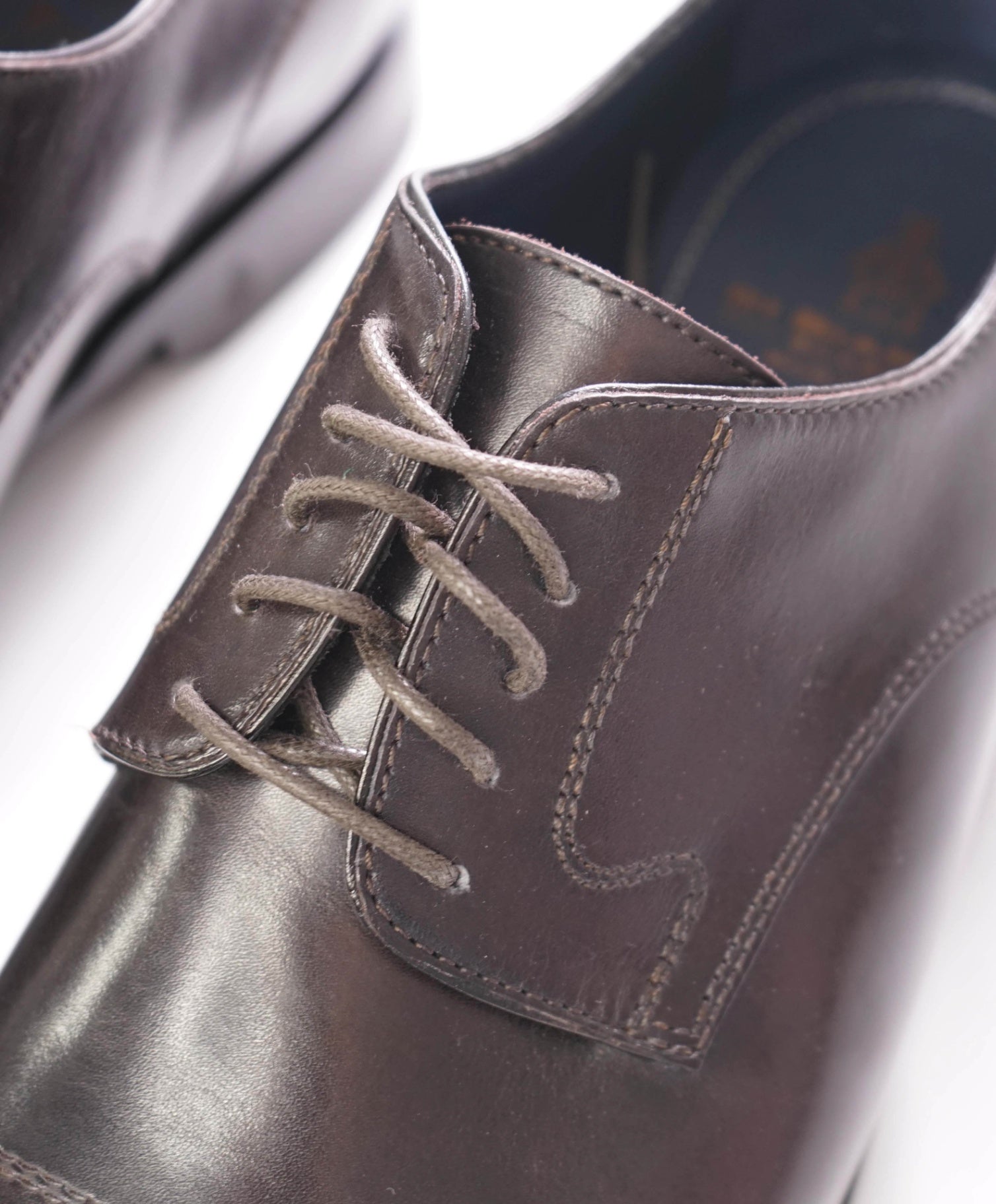 $895 DI BIANCO - Dark brown Derbies Leather - US 8.5 (EU41.5)