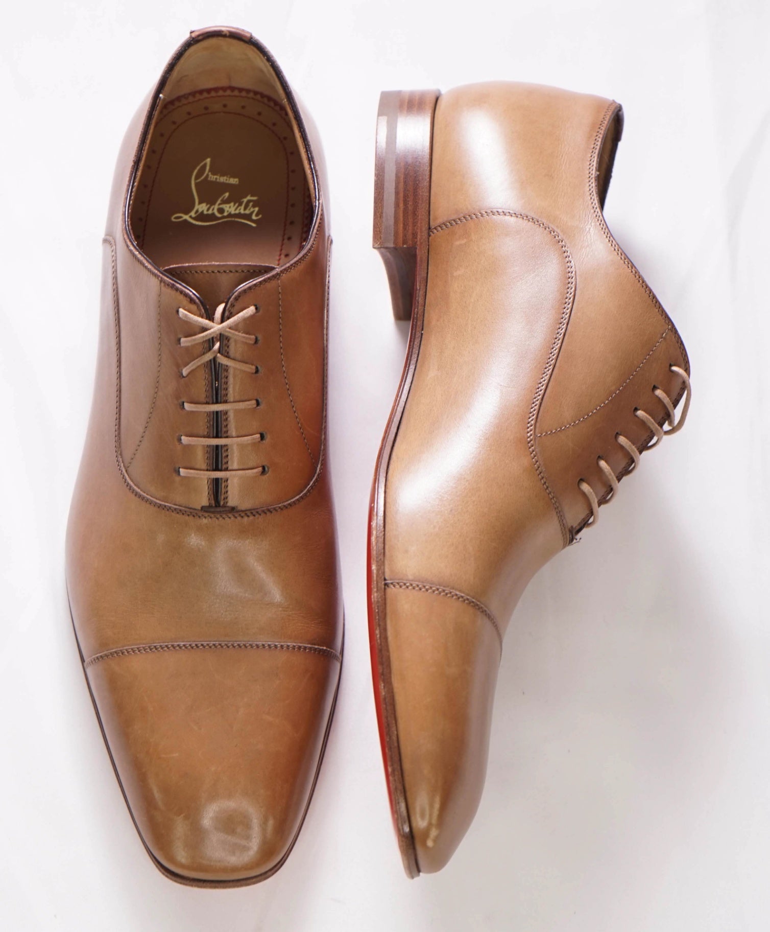 $1,050 CHRISTIAN LOUBOUTIN - *GREGGO* Brown Oxfords - US 9.5 (42.5EU)