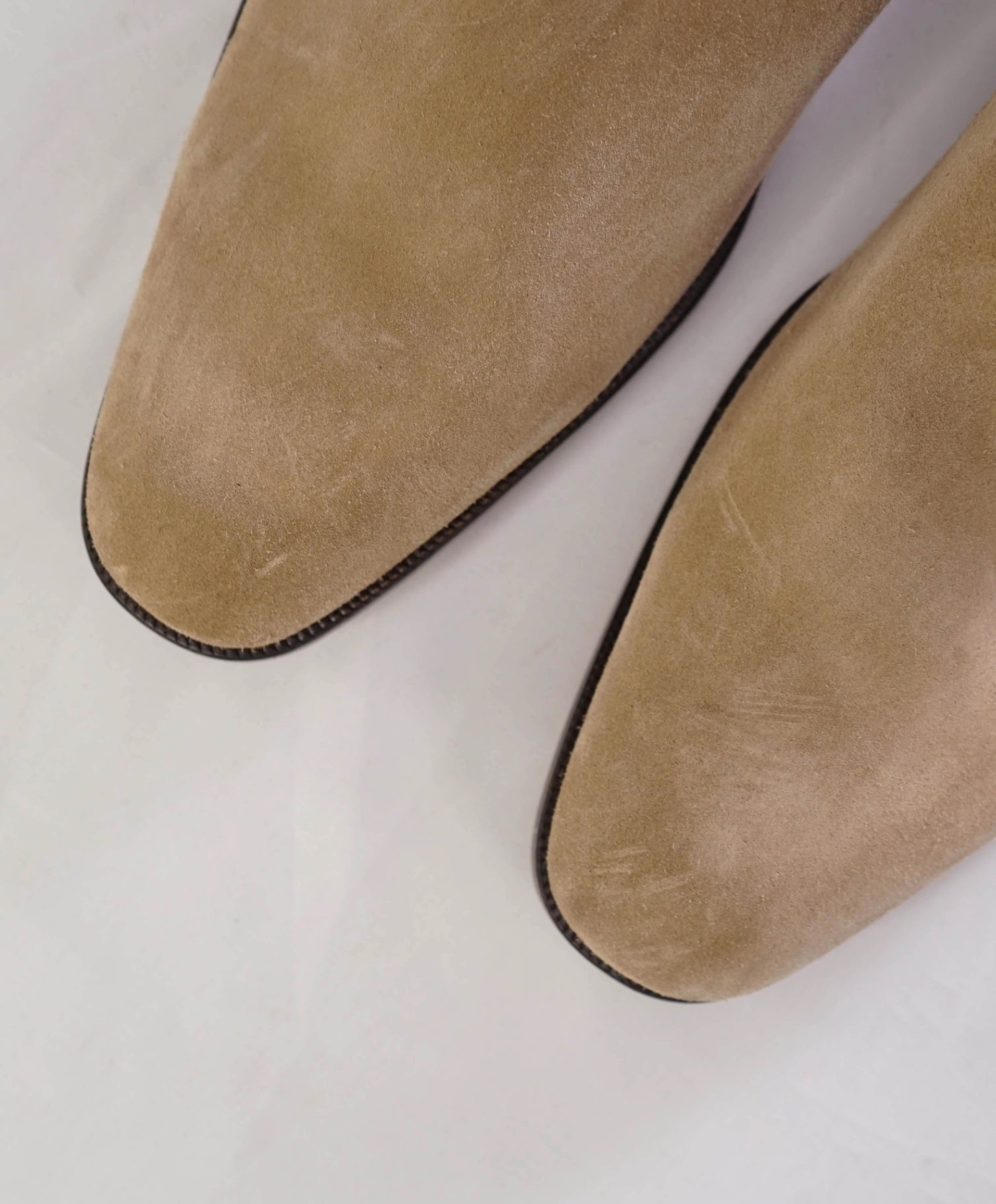 $1,050 Salvatore Ferragamo - Neutral Buckle Ankle Boots Suede - 13 D