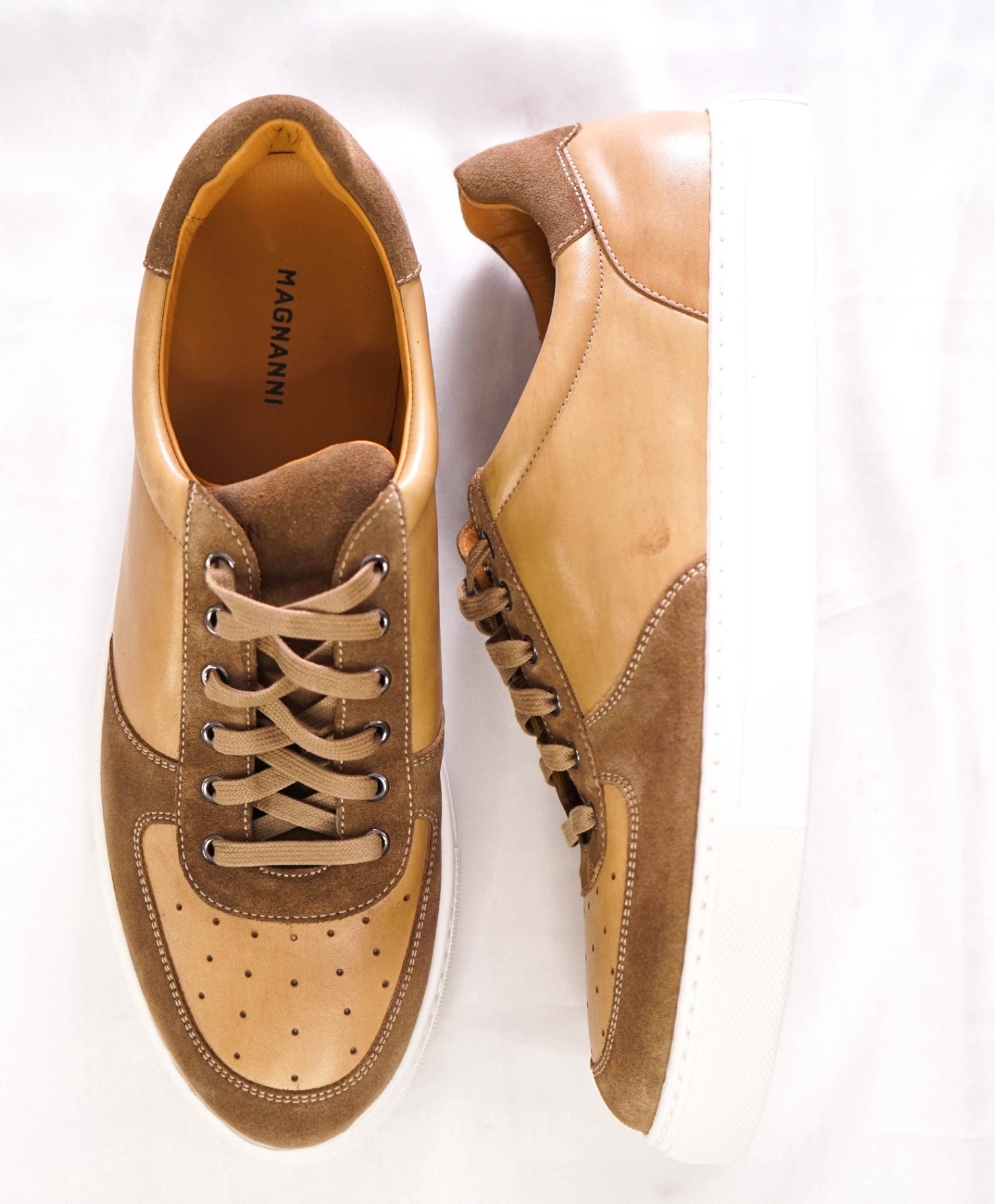 $465 MAGNANNI - Brown Sneakers Leather/Suede - 12 M