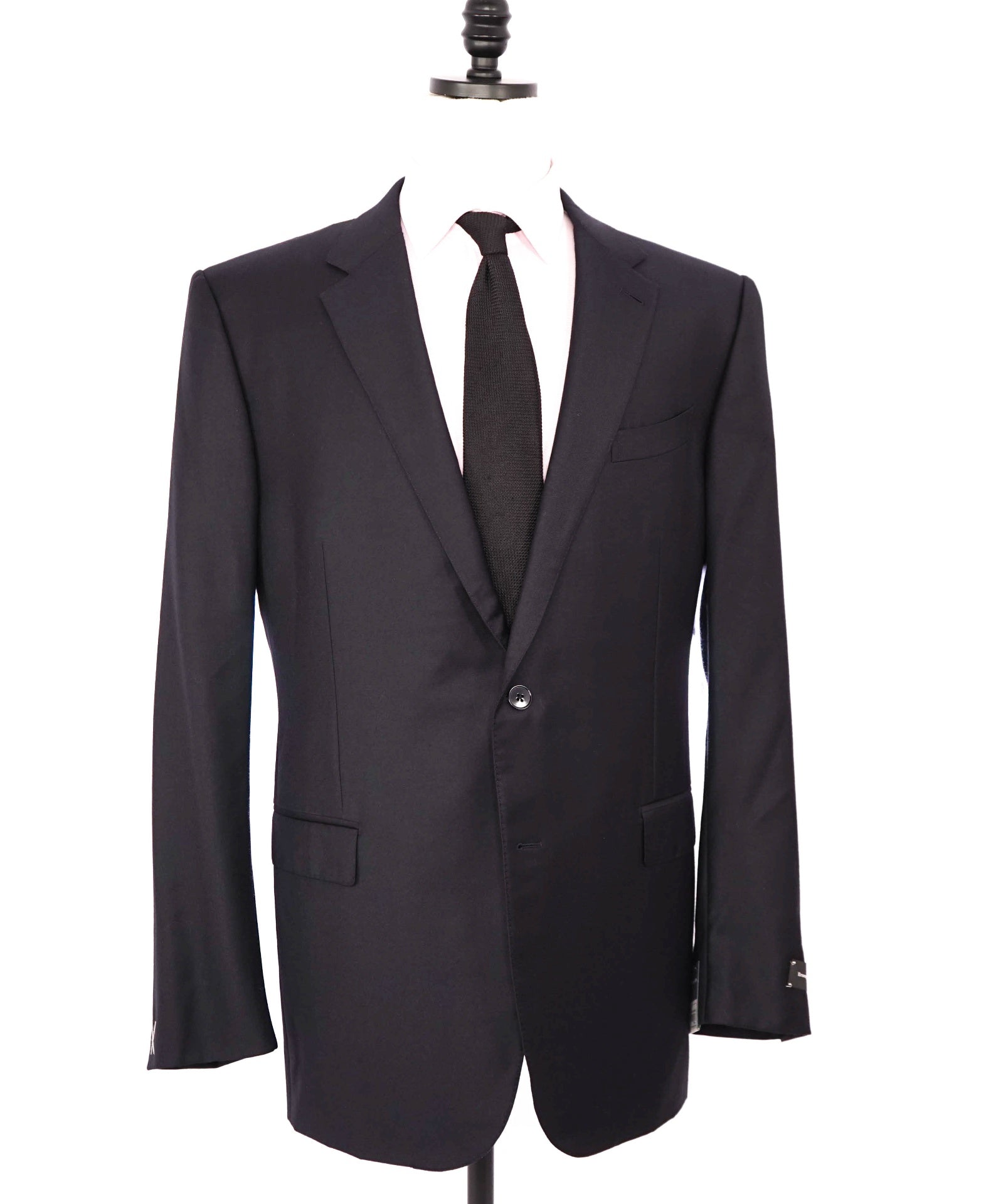 $3,495 Ermenegildo Zegna - Solid Navy "TROFEO" Wool Blazer - 48L