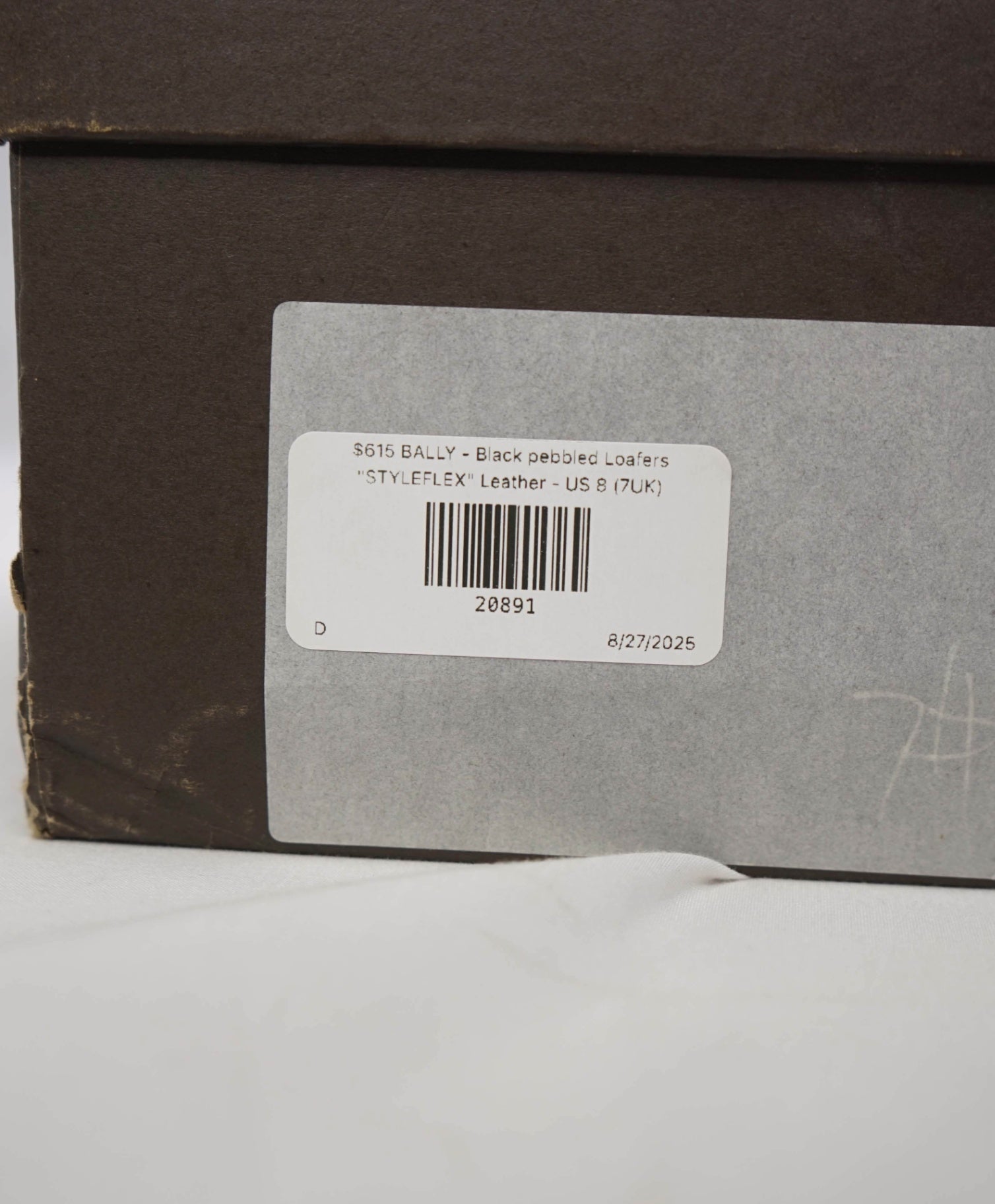 $615 BALLY - Black Pebbled Loafers "STYLEFLEX" Leather - US 8 (7UK)