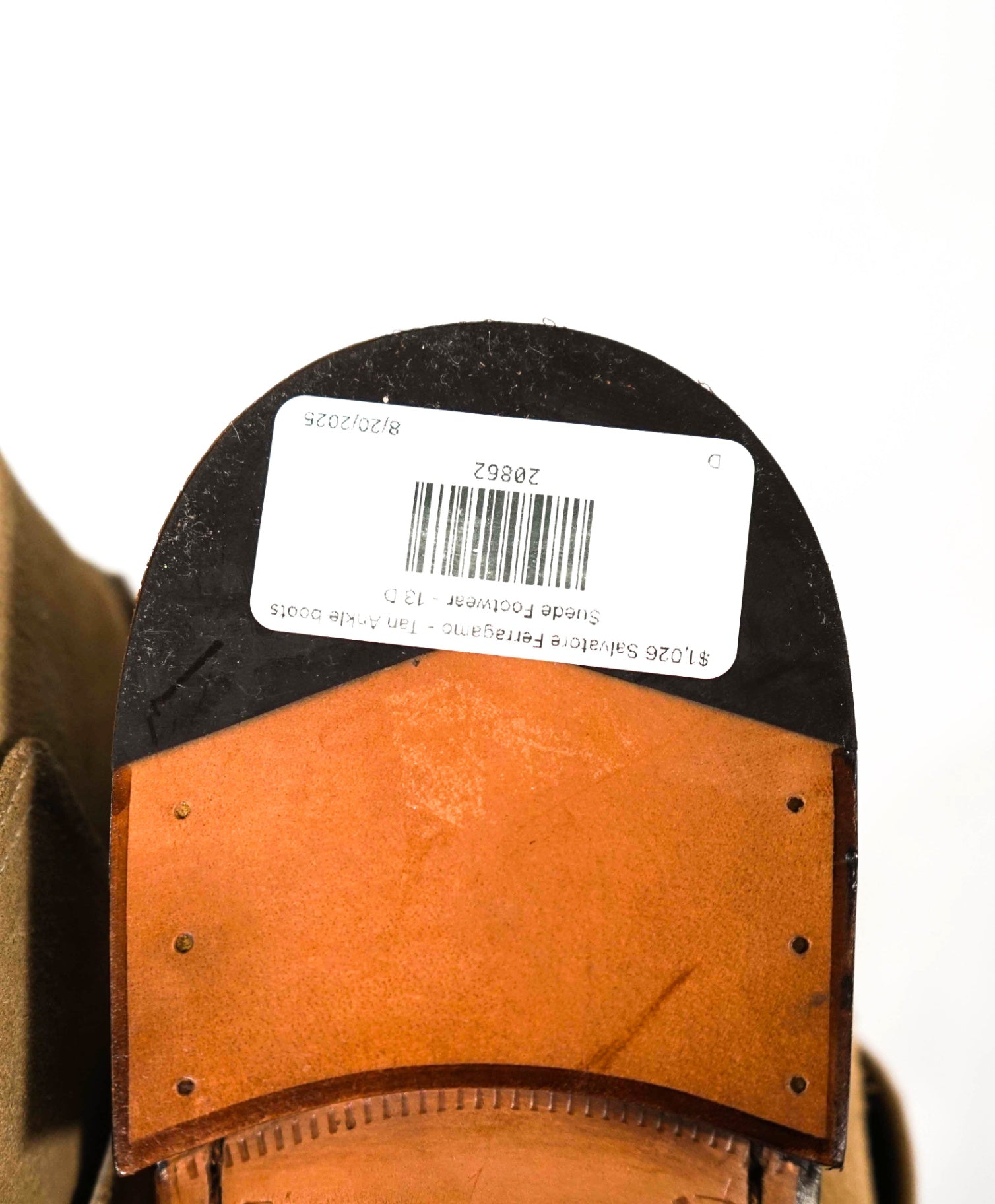 $1,050 Salvatore Ferragamo - Neutral Buckle Ankle Boots Suede - 13 D