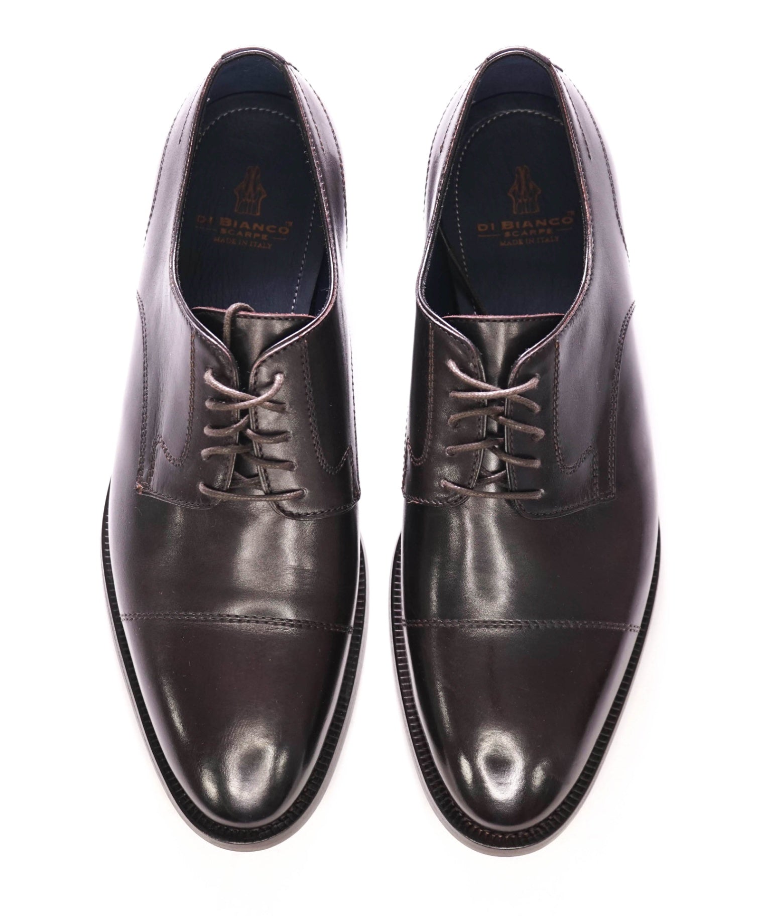 $895 DI BIANCO - Dark brown Derbies Leather - US 8.5 (EU41.5)