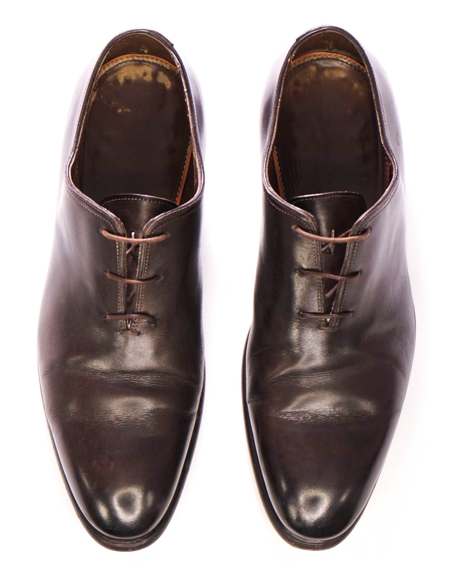 $1,195 SANTONI - GOODYEAR Brown Oxfords Leather - US 7.5 (UK6.5)