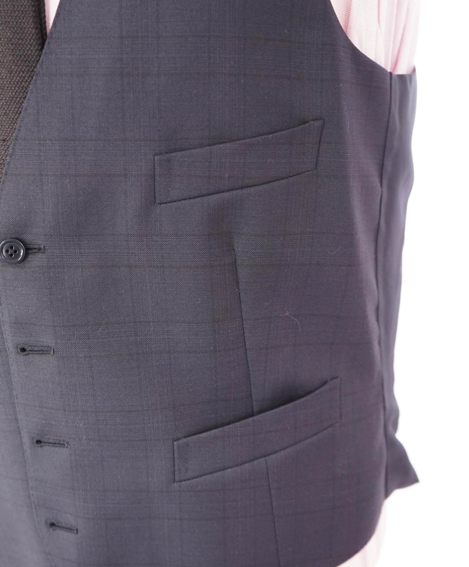 Ermenegildo Zegna - Navy Plaid Wool Waistcoat Vest - 40R