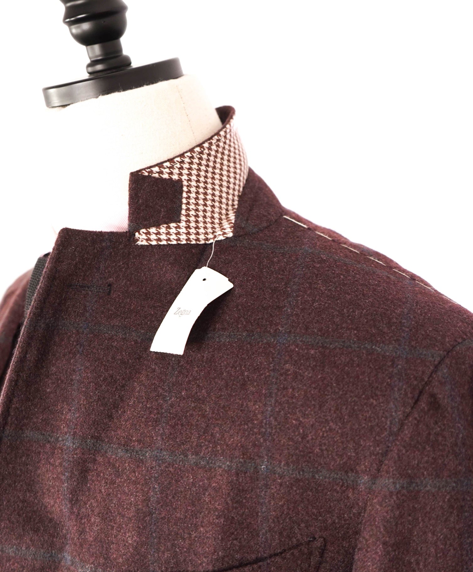 $3,695 ZEGNA - Burgundy "TROFEO" Cashmere STREET JACKET - 46R