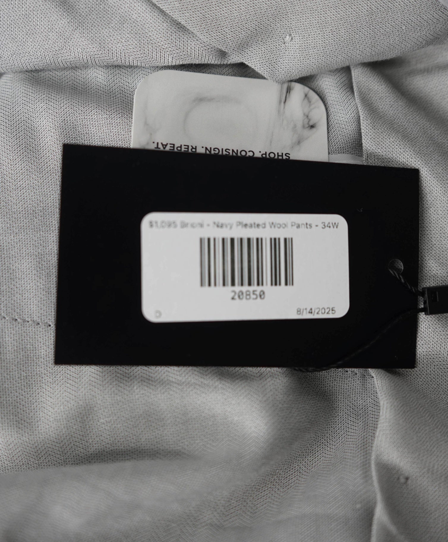 $1,095 Brioni - Navy SIngle Dart SIDE TAB Wool Dress Pants - 34W