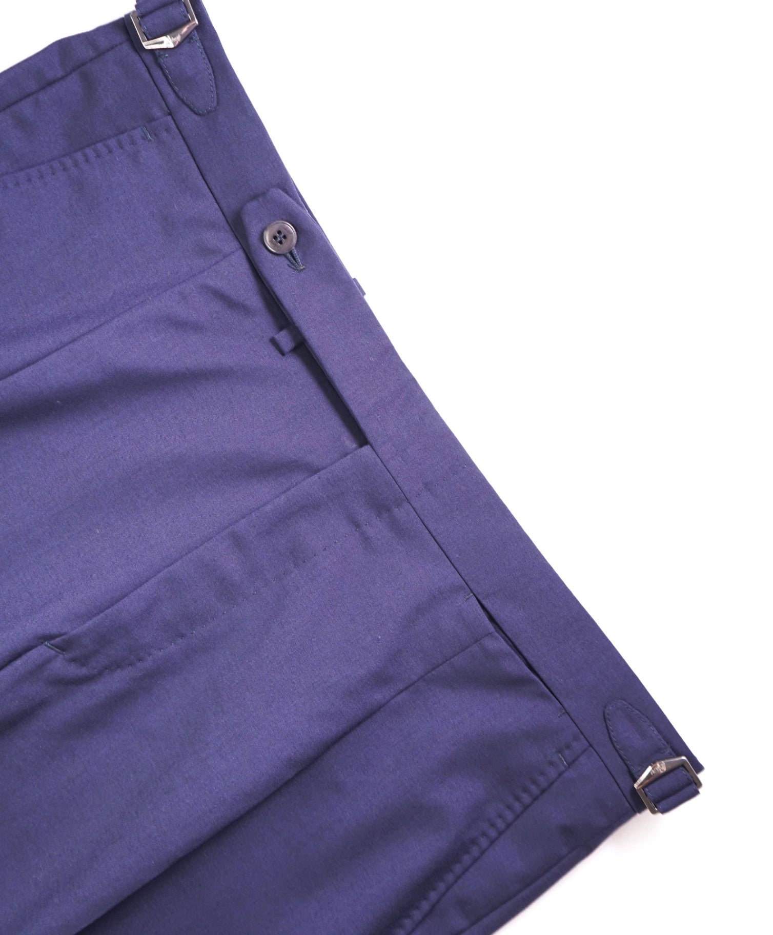 $1,095 Brioni - Navy SIngle Dart SIDE TAB Wool Dress Pants - 34W