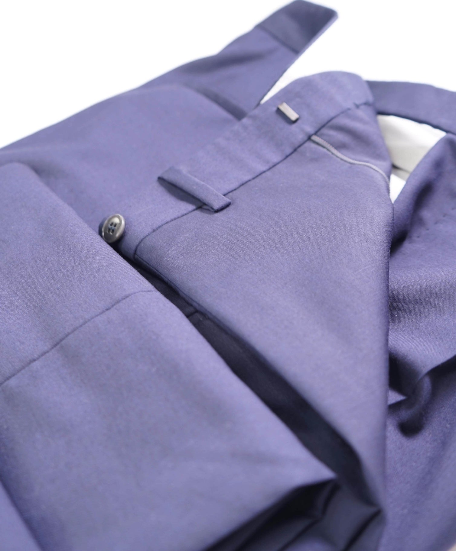 $1,095 Brioni - Navy SIngle Dart SIDE TAB Wool Dress Pants - 34W