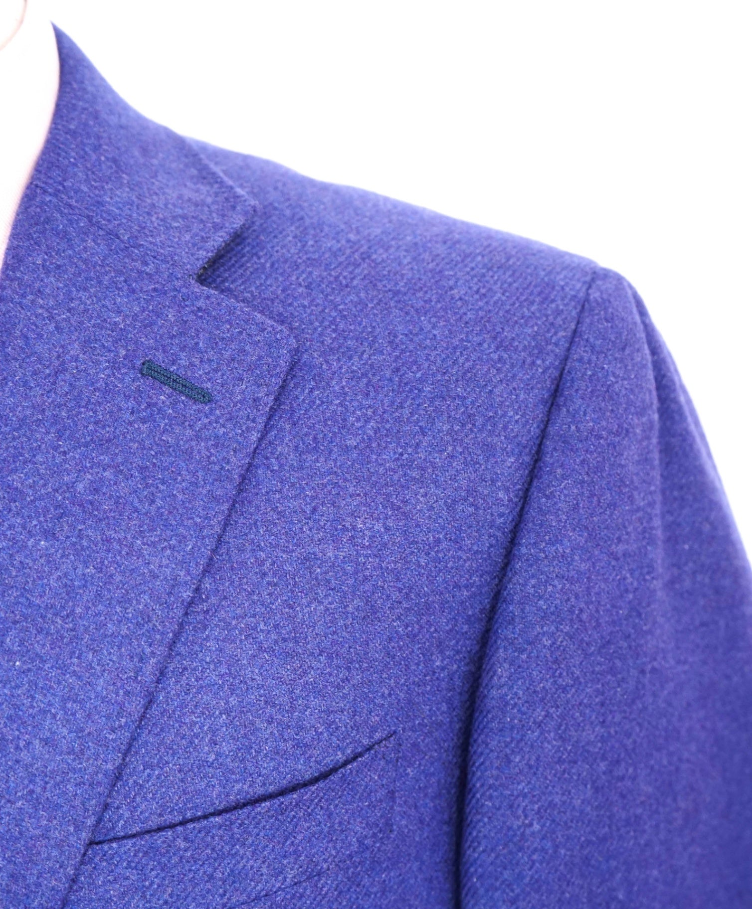 $3,295 CANALI - Royal Blue Twill PURE CASHMERE - 42R