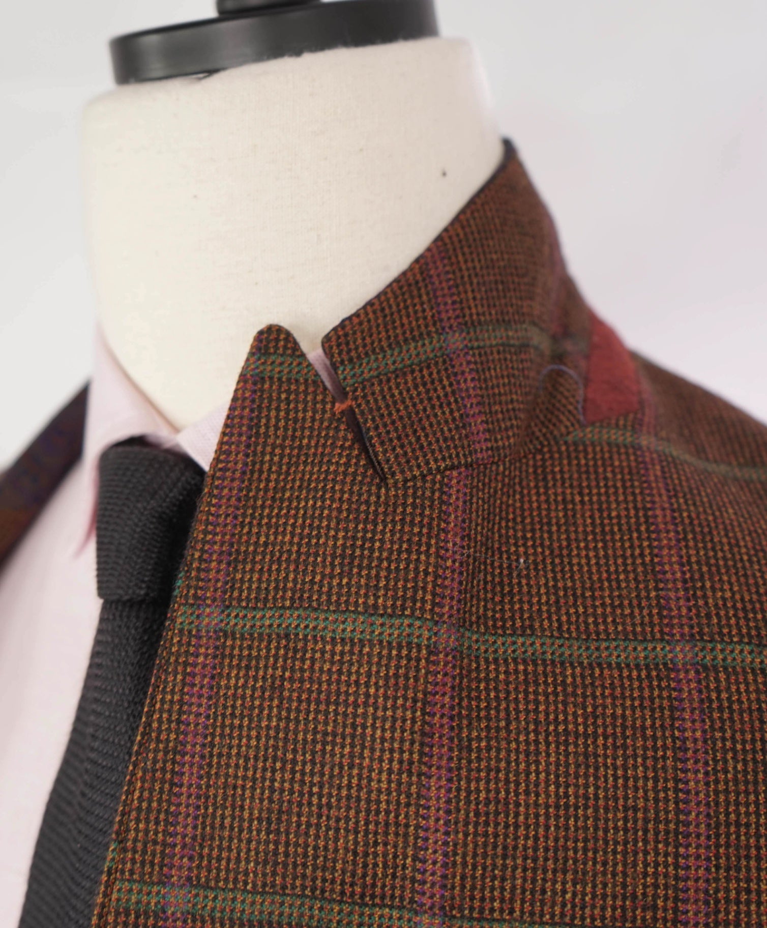 $698 ROBERT GRAHAM - Brown Paisley Check Wool Blazer- 44R
