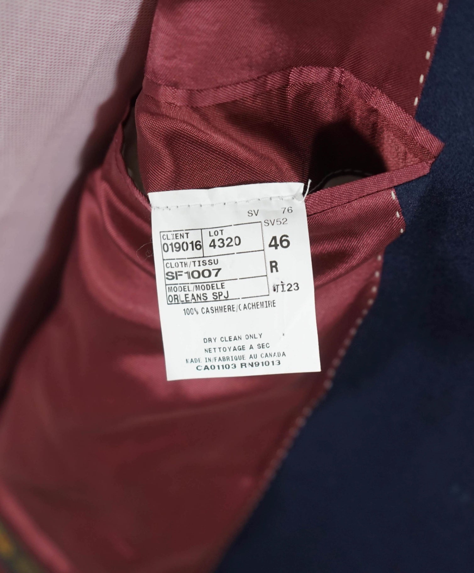 $1,298 SAKS 5TH AVE / LORO PIANA- 100% Cashmere Navy Blazer- 46R
