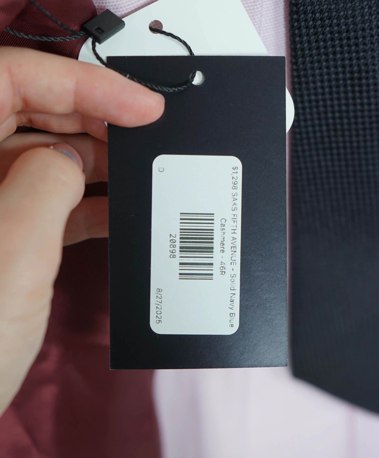 $1,298 SAKS 5TH AVE / LORO PIANA- 100% Cashmere Navy Blazer- 46R