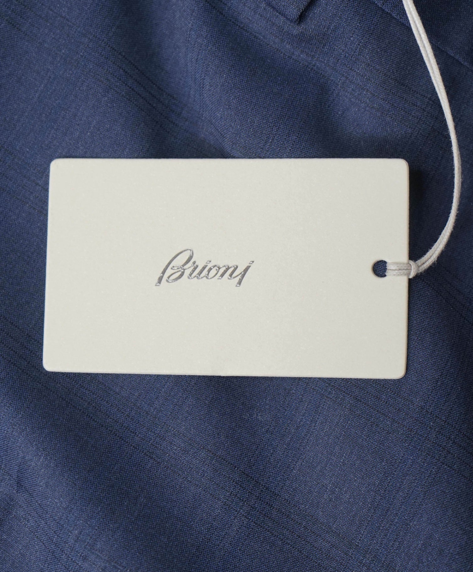 $1,095 BRIONI Navy Plaid Wool Dress Pants 42W