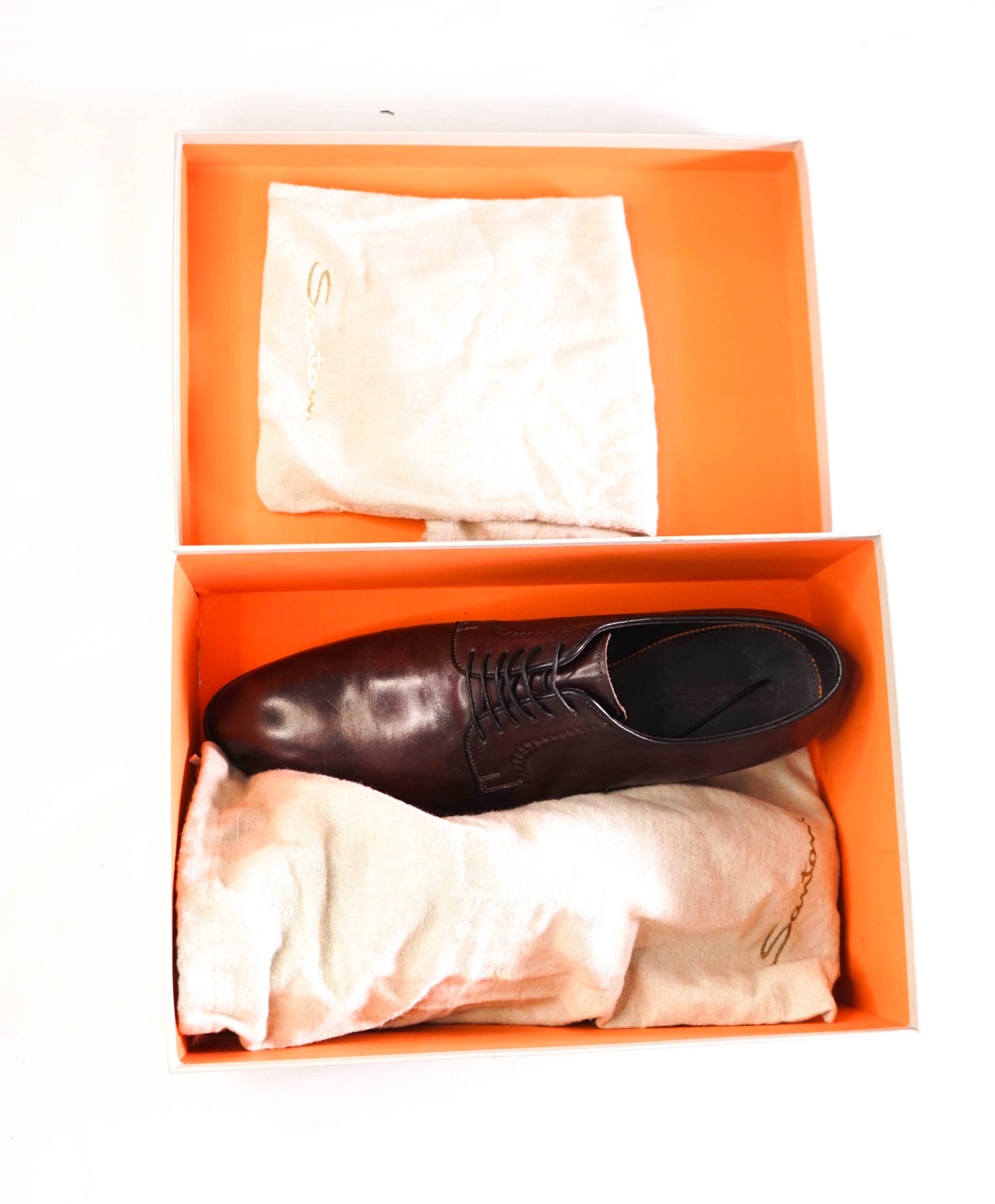 $1,130 SANTONI - GOODYEAR Plum Derbies Leather - US 12 (UK11)