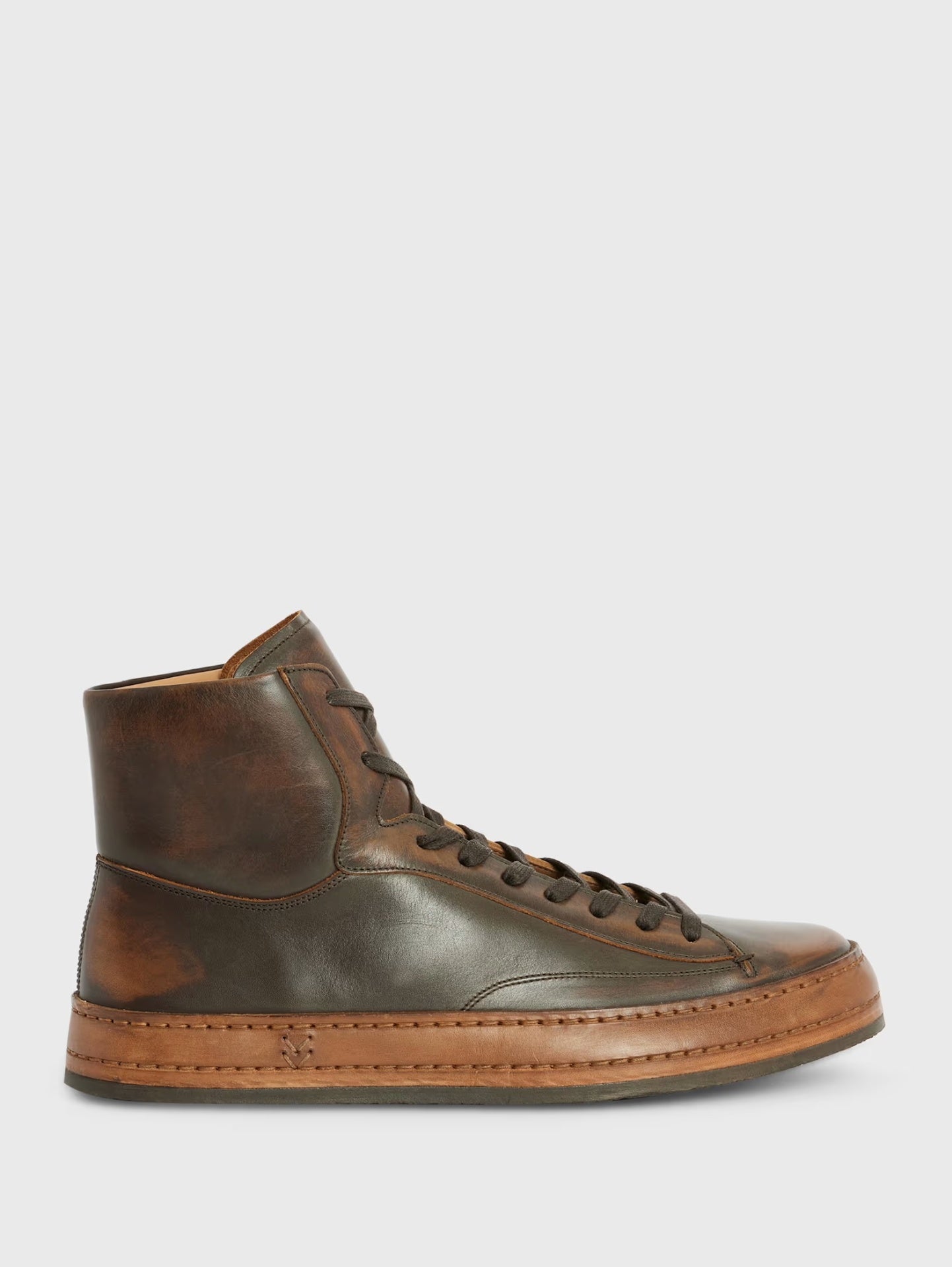 $698 JOHN VARVATOS -"Wooster Artisan High Top" Leather - US 8.5