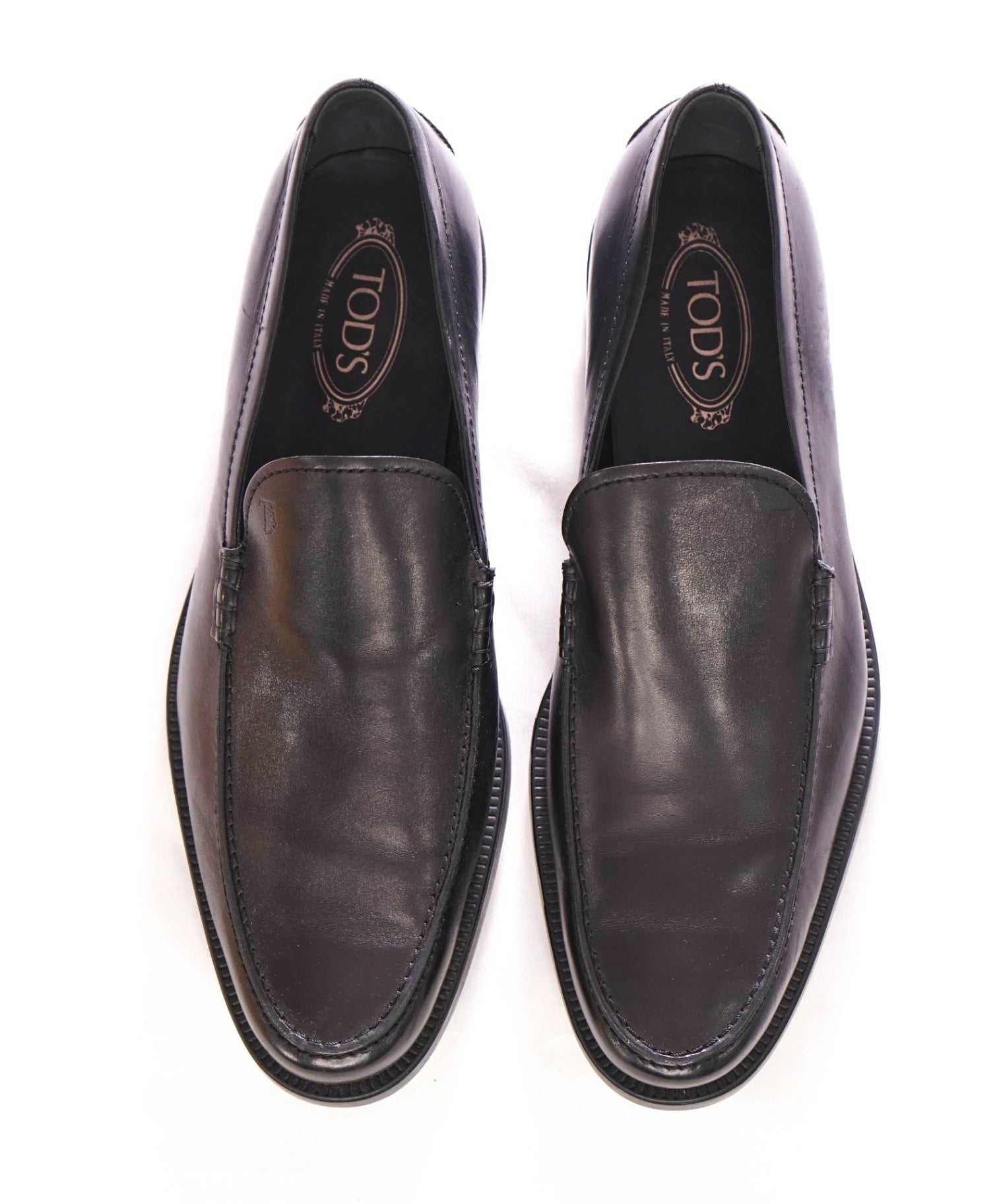 $825 TOD'S - BOSTON Black Leather Loafers - US 13.5 (12.5UK)